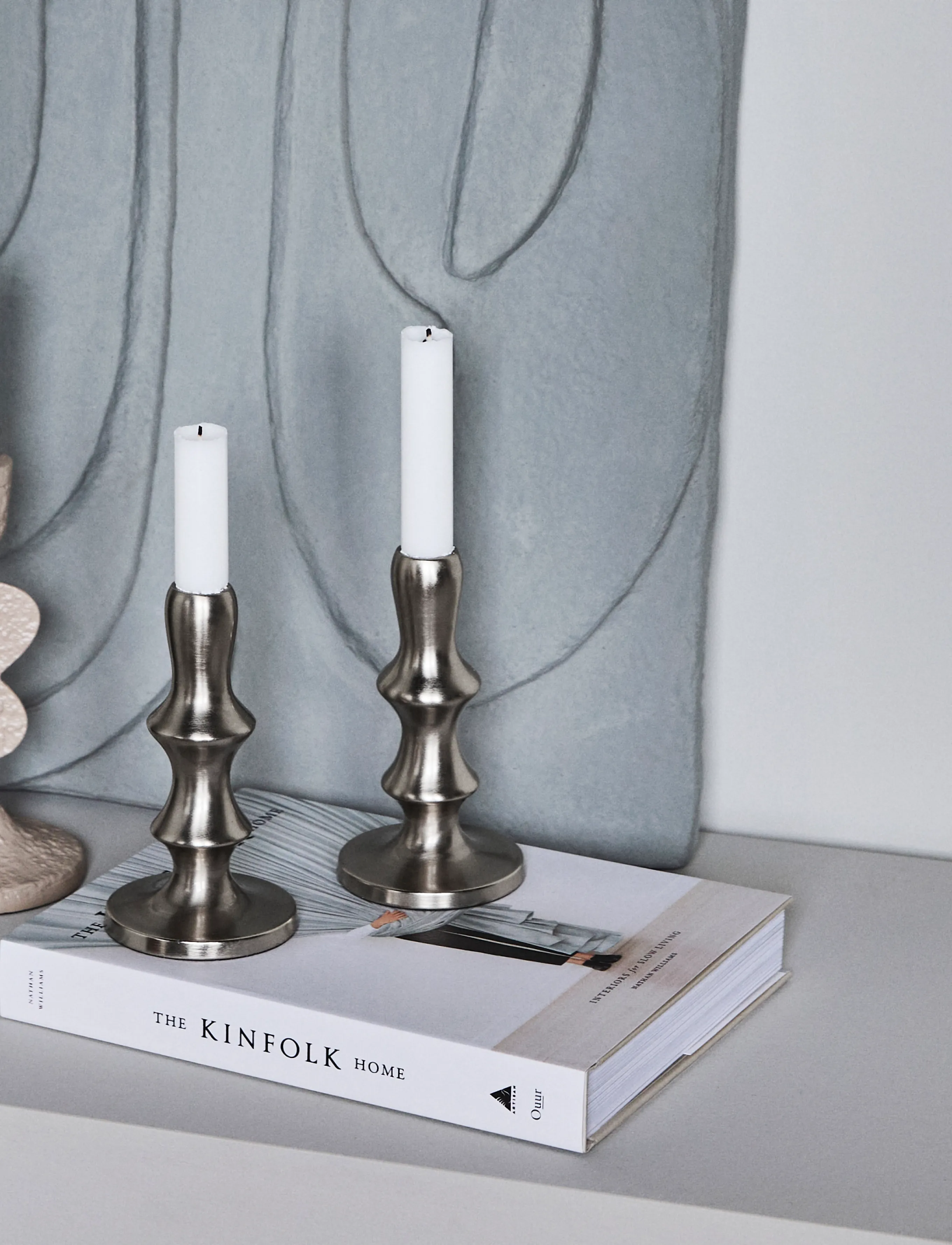 house doctor - Candle stand, HDReese, Silver finis - kerzenständer - silver finish - 0