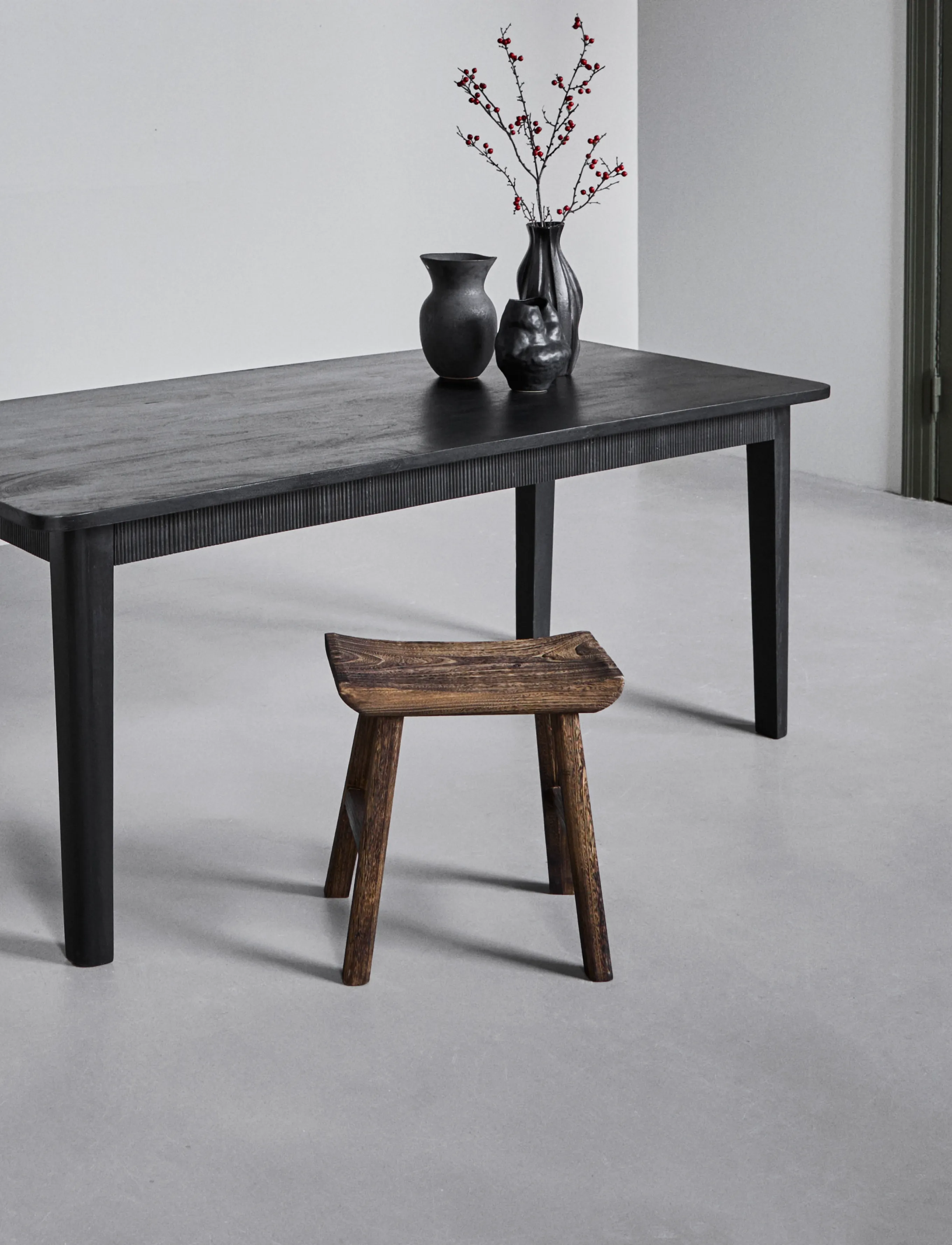 house doctor - Dining table, HDBalance, Black - matbord - black - 0