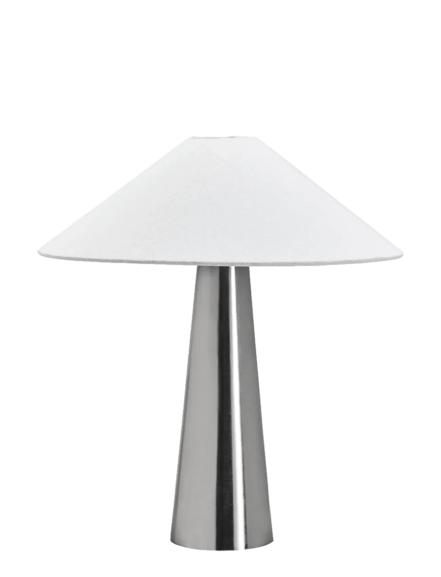 house doctor - Table lamp, HDSoffi, Brushed silver - schreibtisch- & tischlampen - brushed silver, off-white - 1