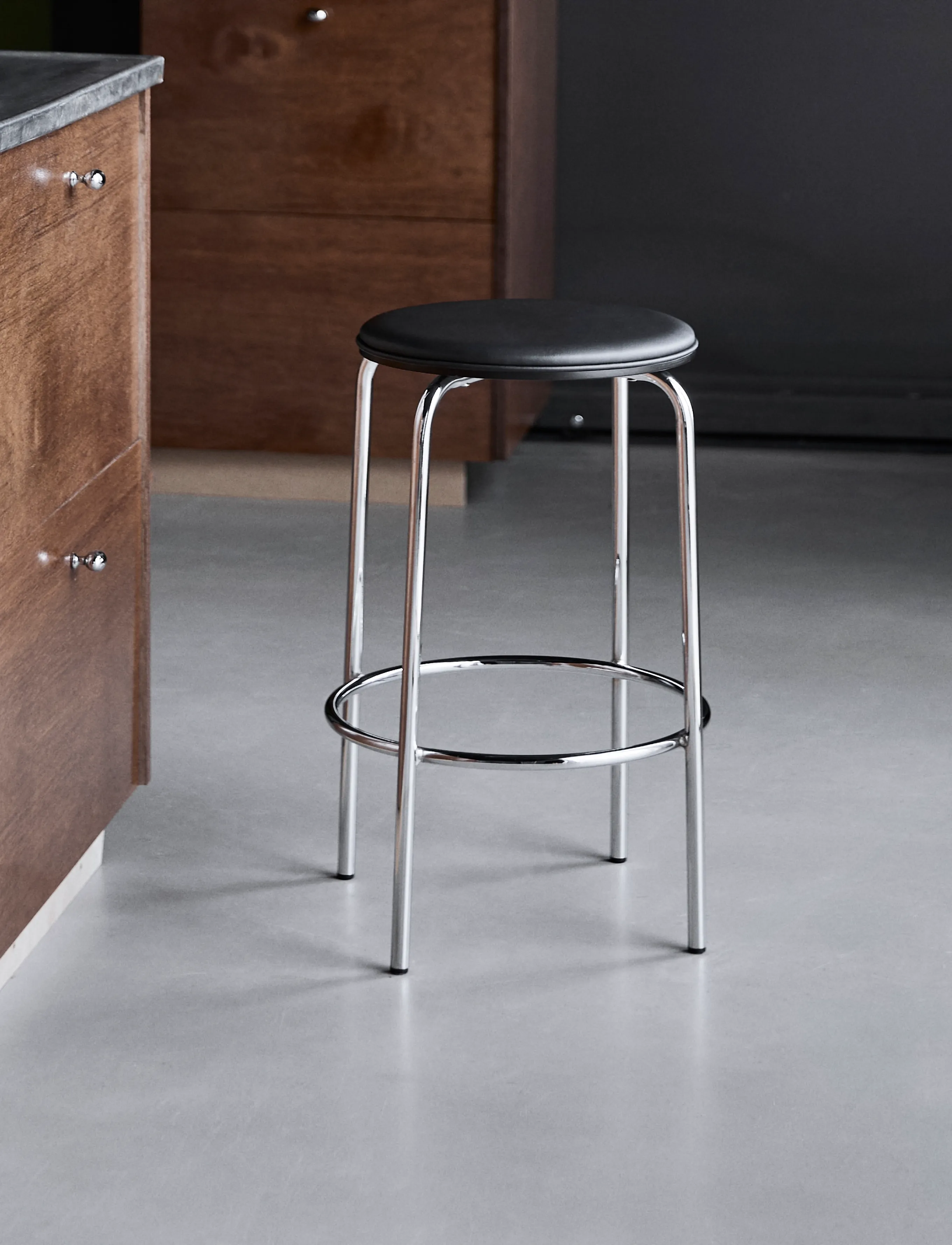 house doctor - Bar Stool, HDComma, Black, Chrome - black - 1