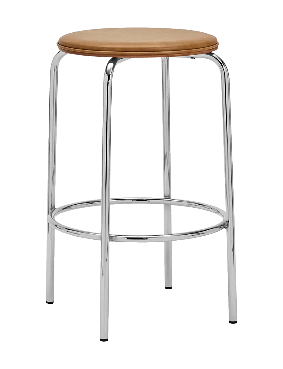 house doctor - Bar Stool, HDComma, Cognac, Chrome - baro kėdės - cognac - 1