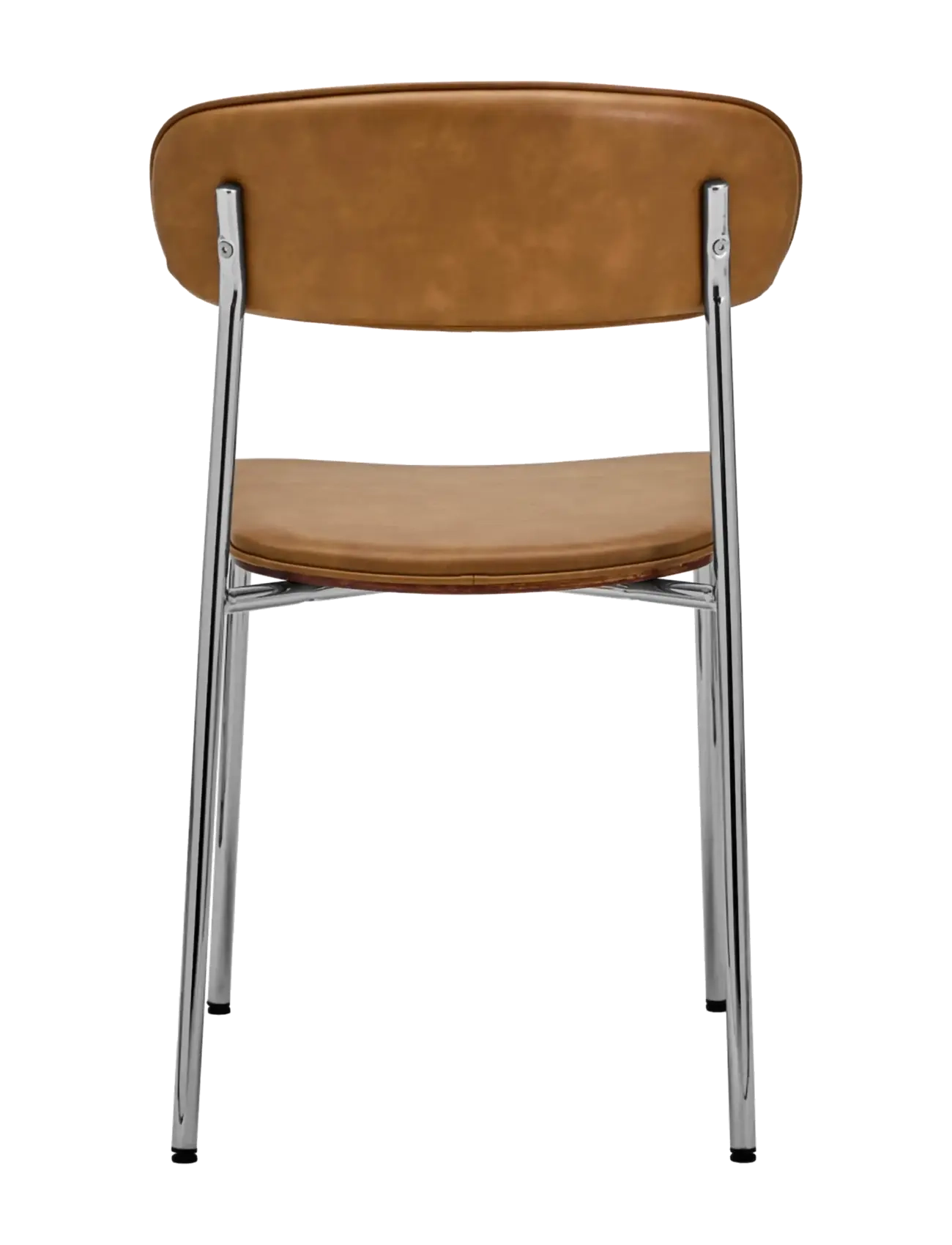 house doctor - Chair, HDPova, Cognac, Chrome - stole - cognac - 3