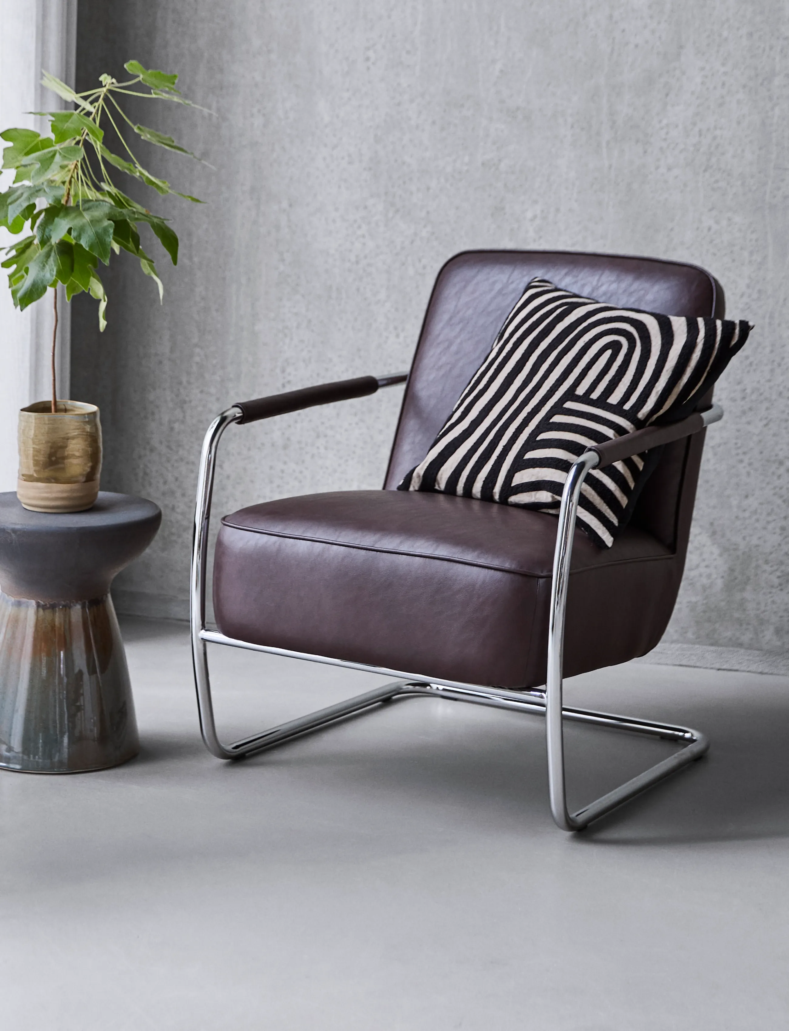 house doctor - Lounge chair, HDComma, Mulberry, Ch - mulberry - 2