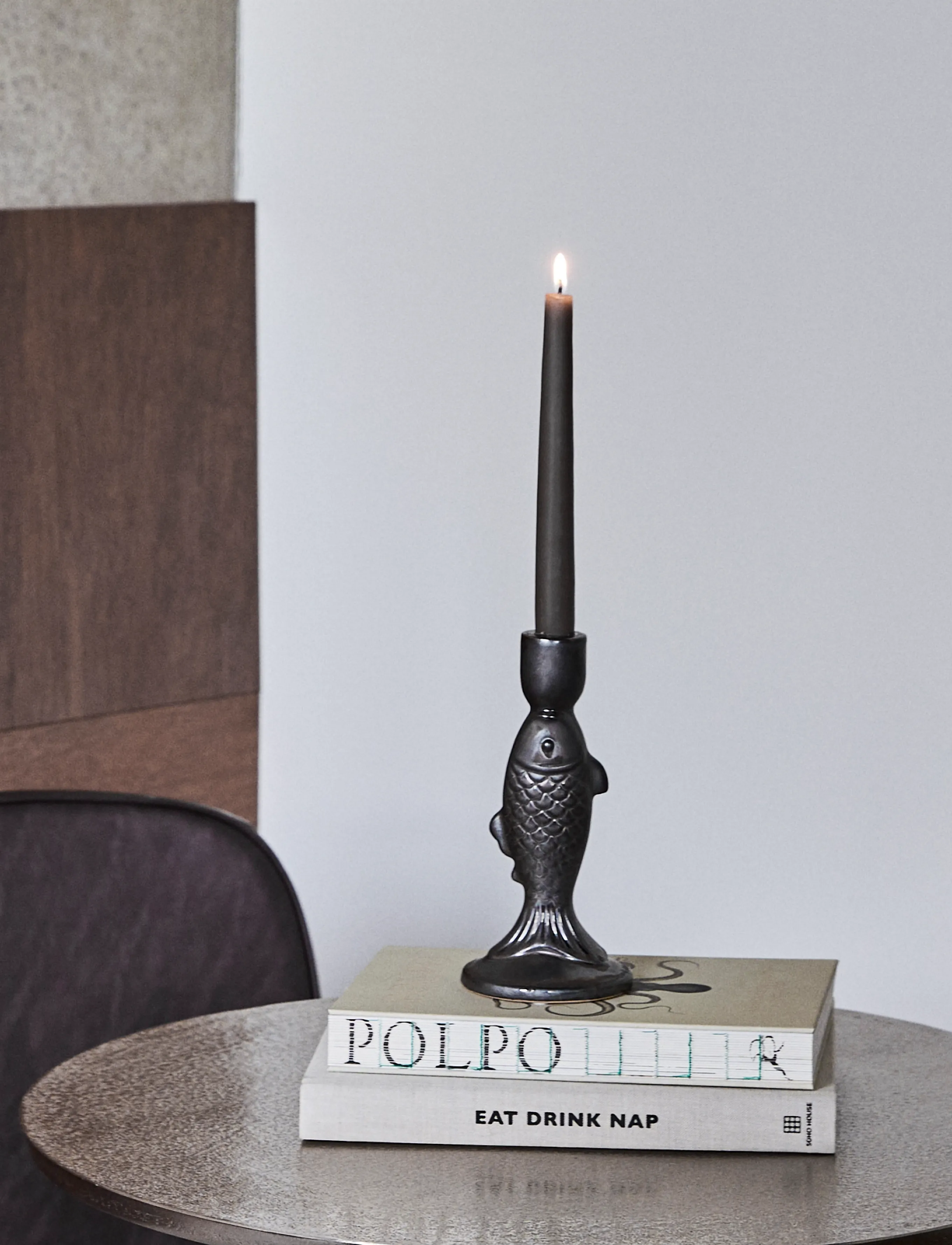 house doctor - Candle holder, HDRio, Metallic blac - lysestager - metallic black - 0
