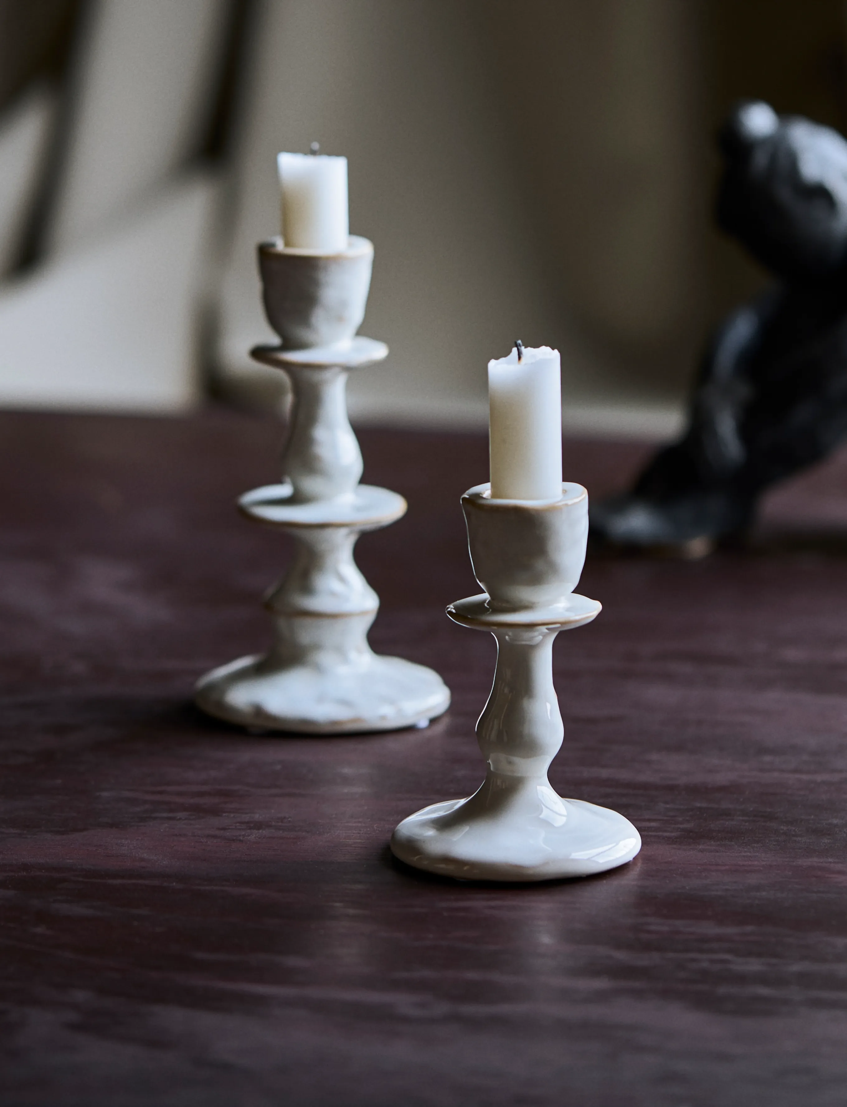 house doctor Candle Holder, Hdlucca, Off-Weiß,,,Creme Gr.H:12CM.XL:8CM