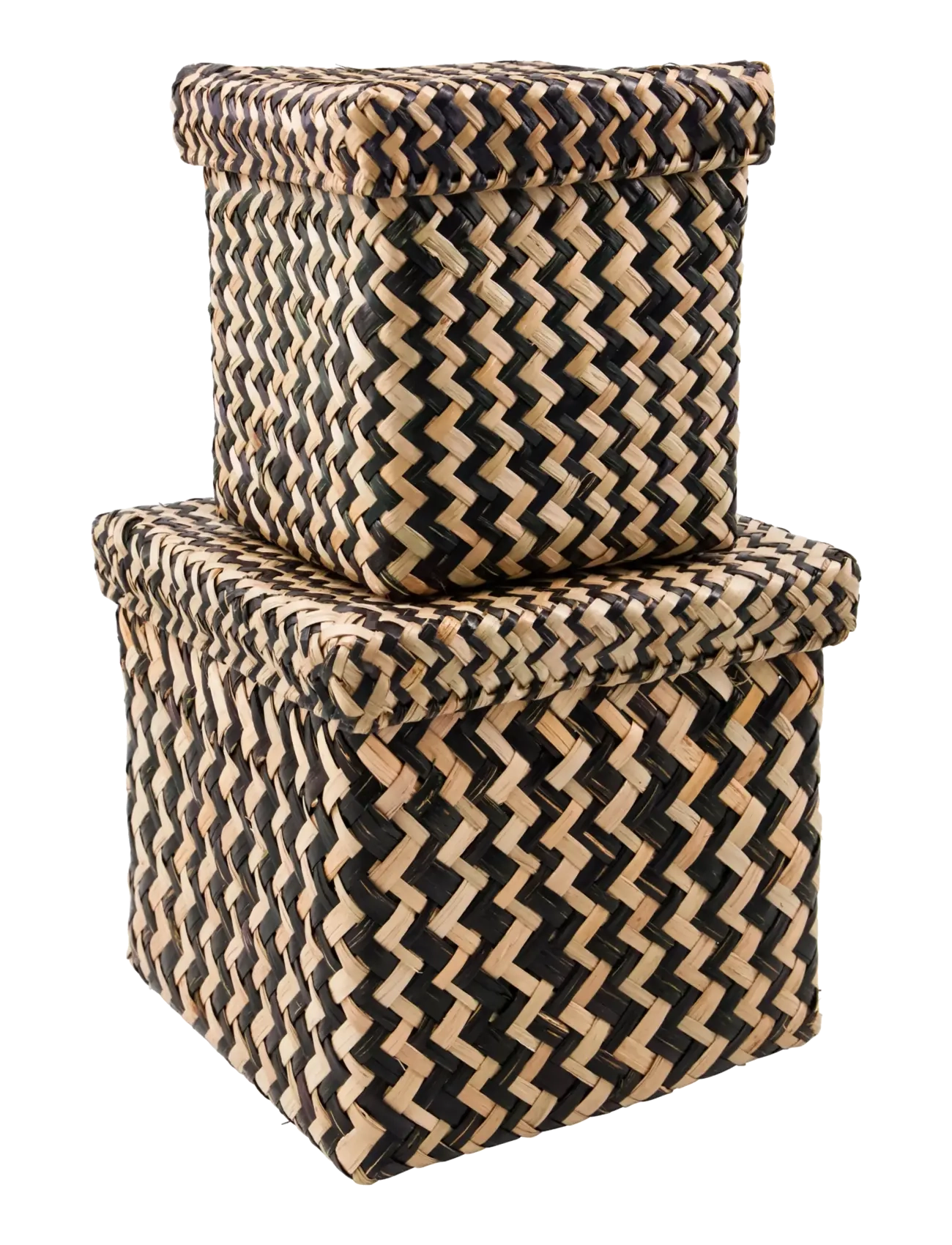 house doctor Storage boxes, HDOllie, Black, Natu - Interiør - BLACK / brown