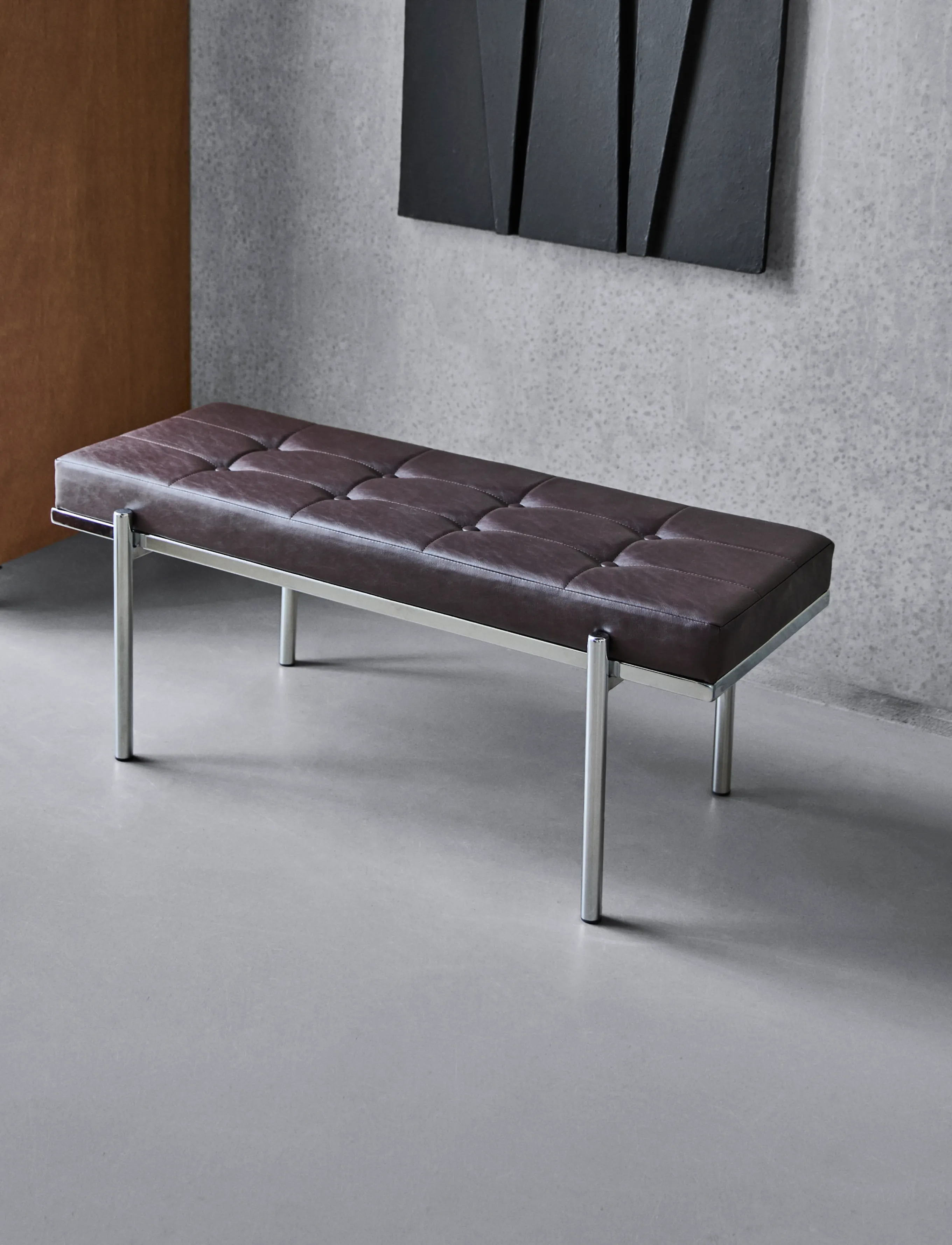 house doctor - Bench, HDLao, Mulberry, Chrome fini - taburetter og bænke - mulberry - 0
