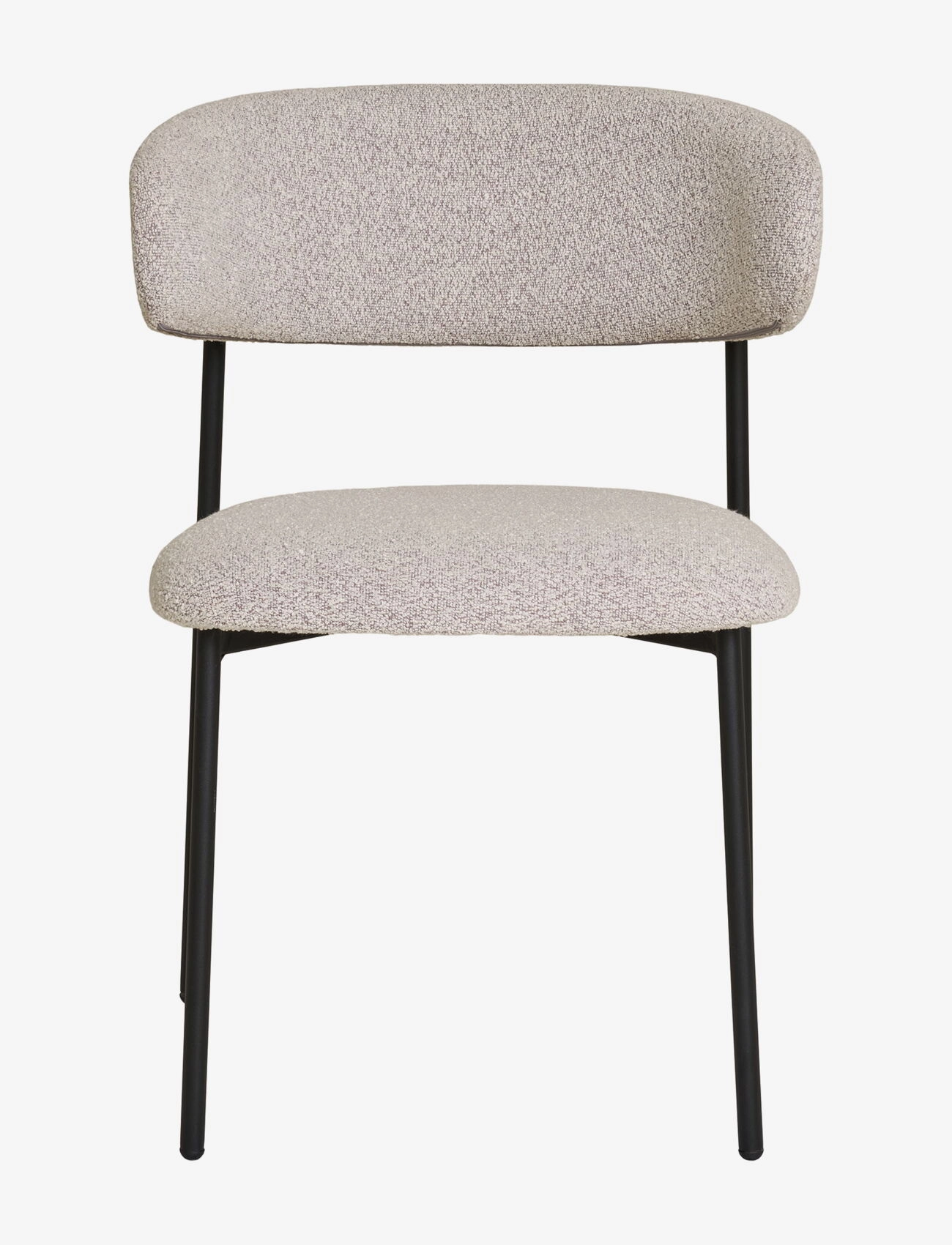 House Nordic - Silla - Dining Chair, bouclé, sand, black legs - stole - sand - 1