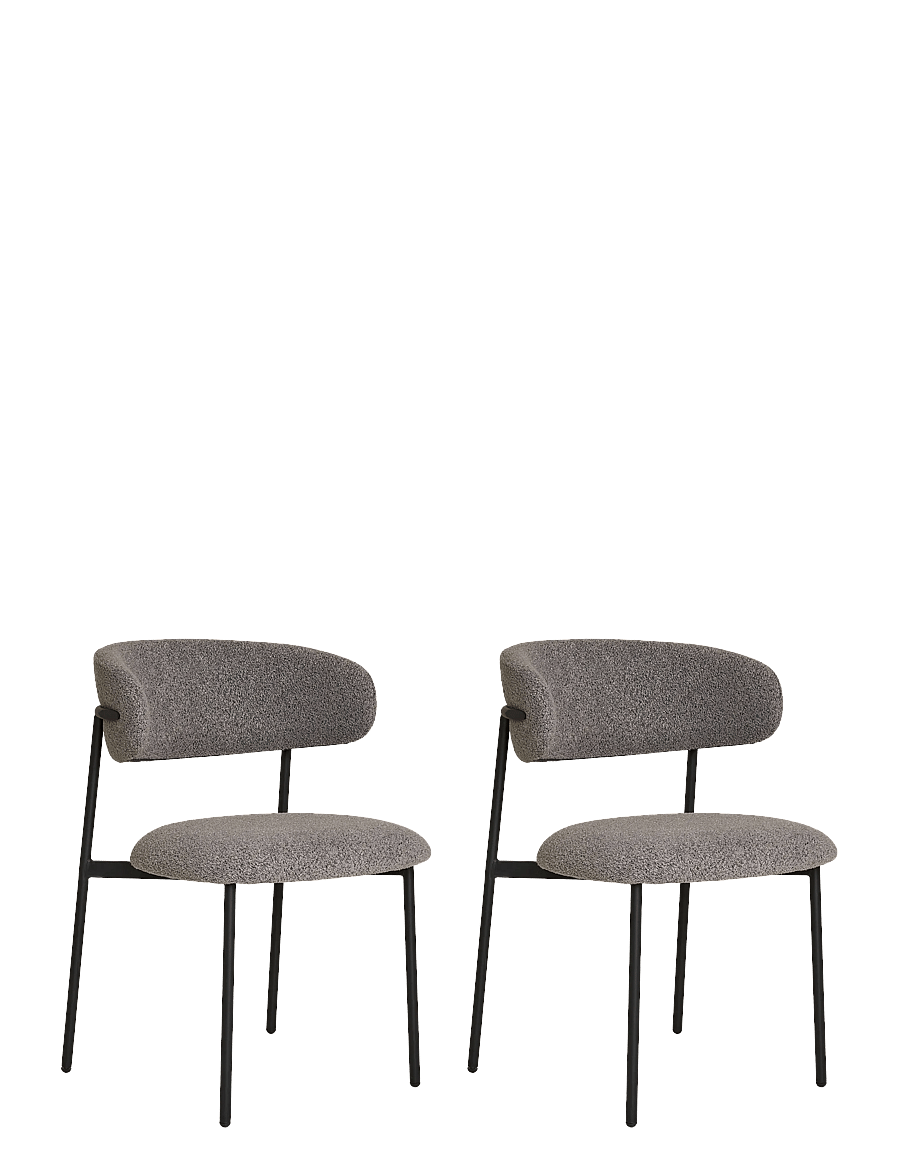 House Nordic - Silla - Dining Chair, bouclé - stühle - light grey - 1