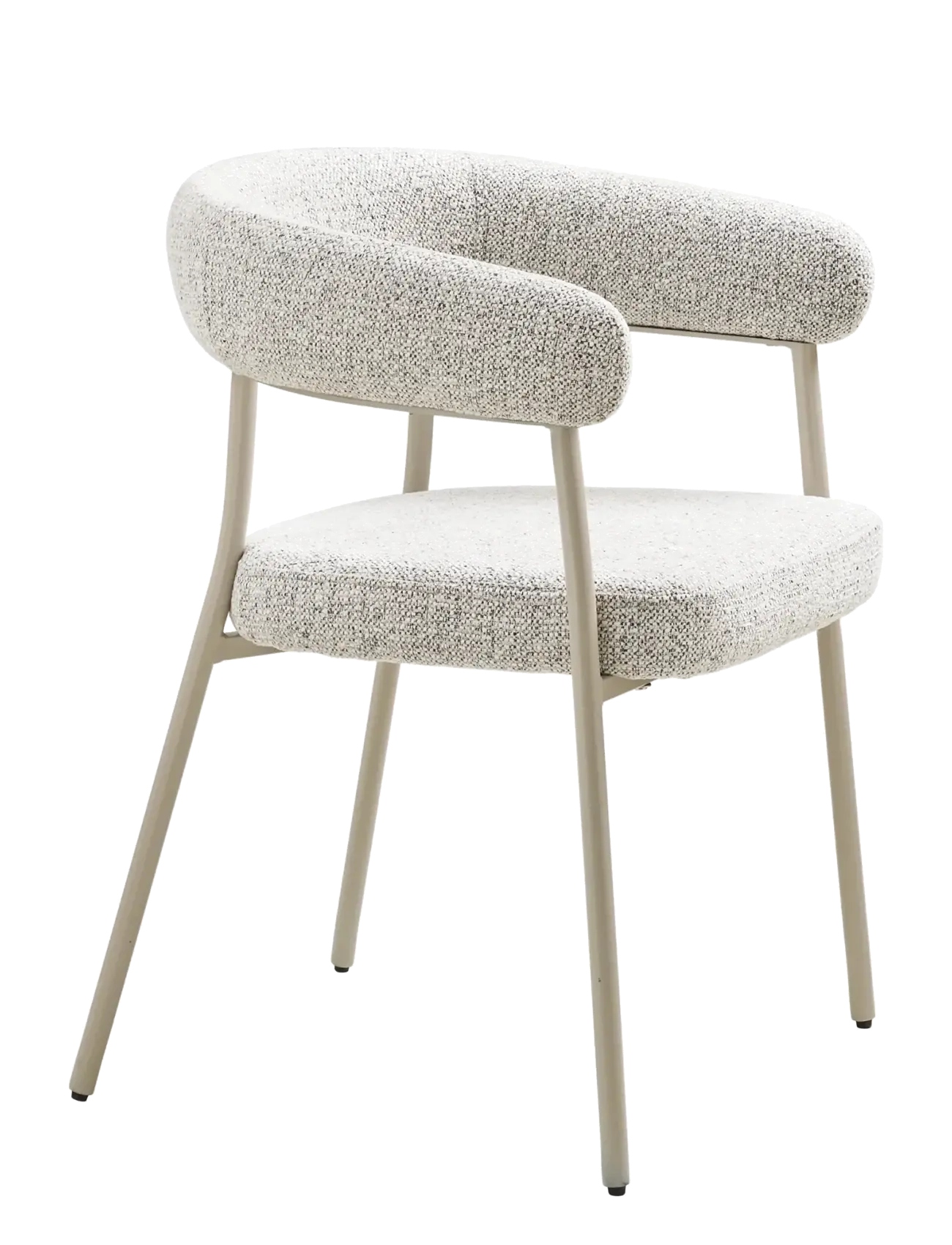 House Nordic - Ylva - Dining chair, bouclé, sand with grey legs - lehnstühle - sand - 3