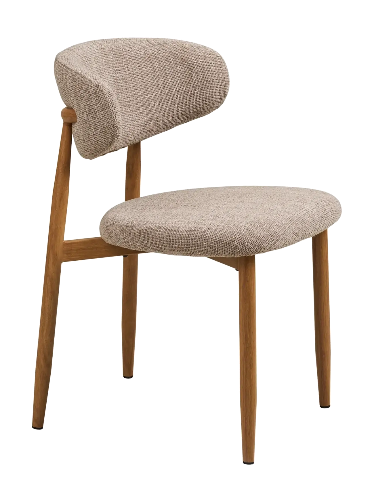 House Nordic - Alva - Dining chair, sand, woodlike legs, oak - sand / natural - 2