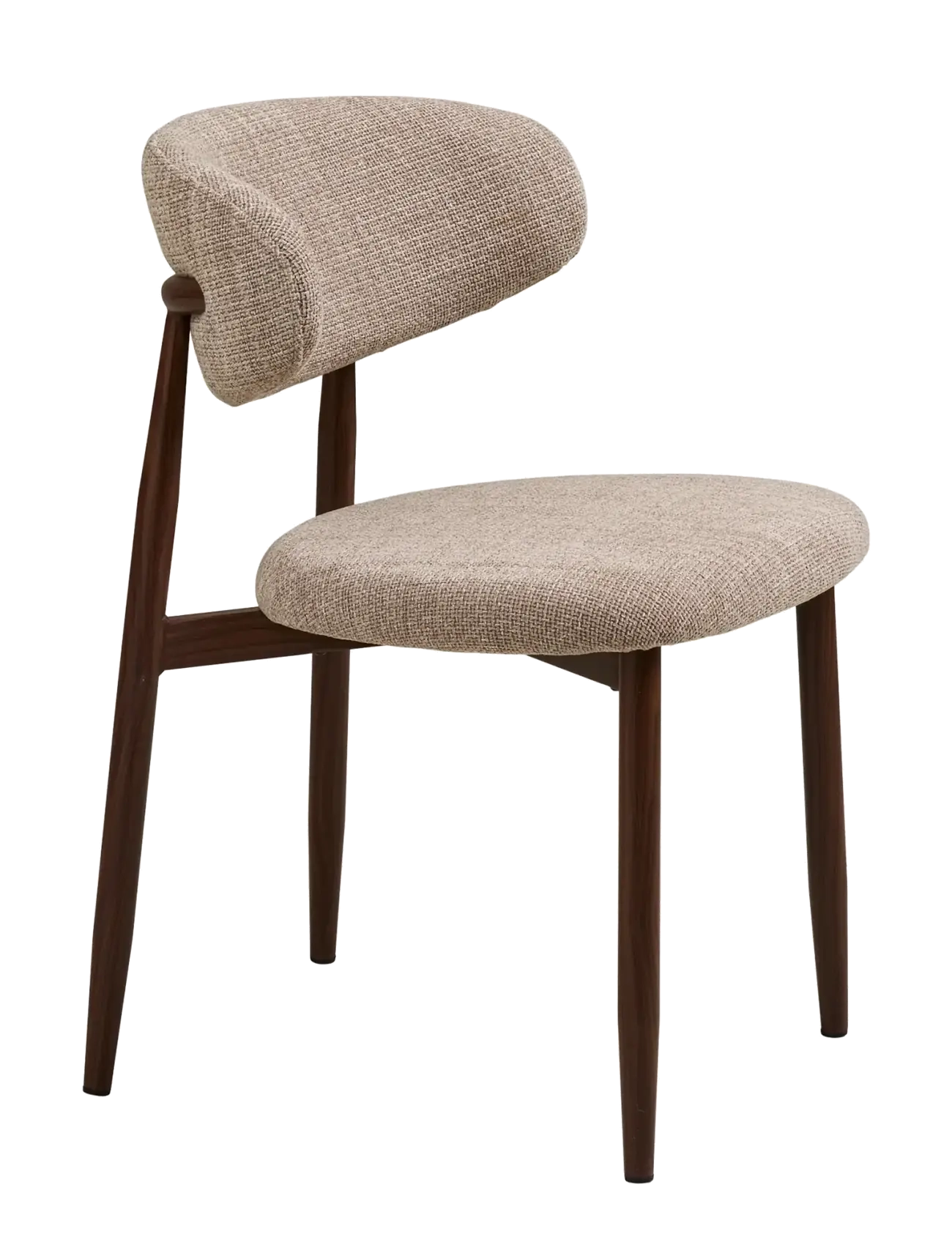 House Nordic - Alva - Dining chair, sand, woodlike legs - stolar - sand / walnut - 4