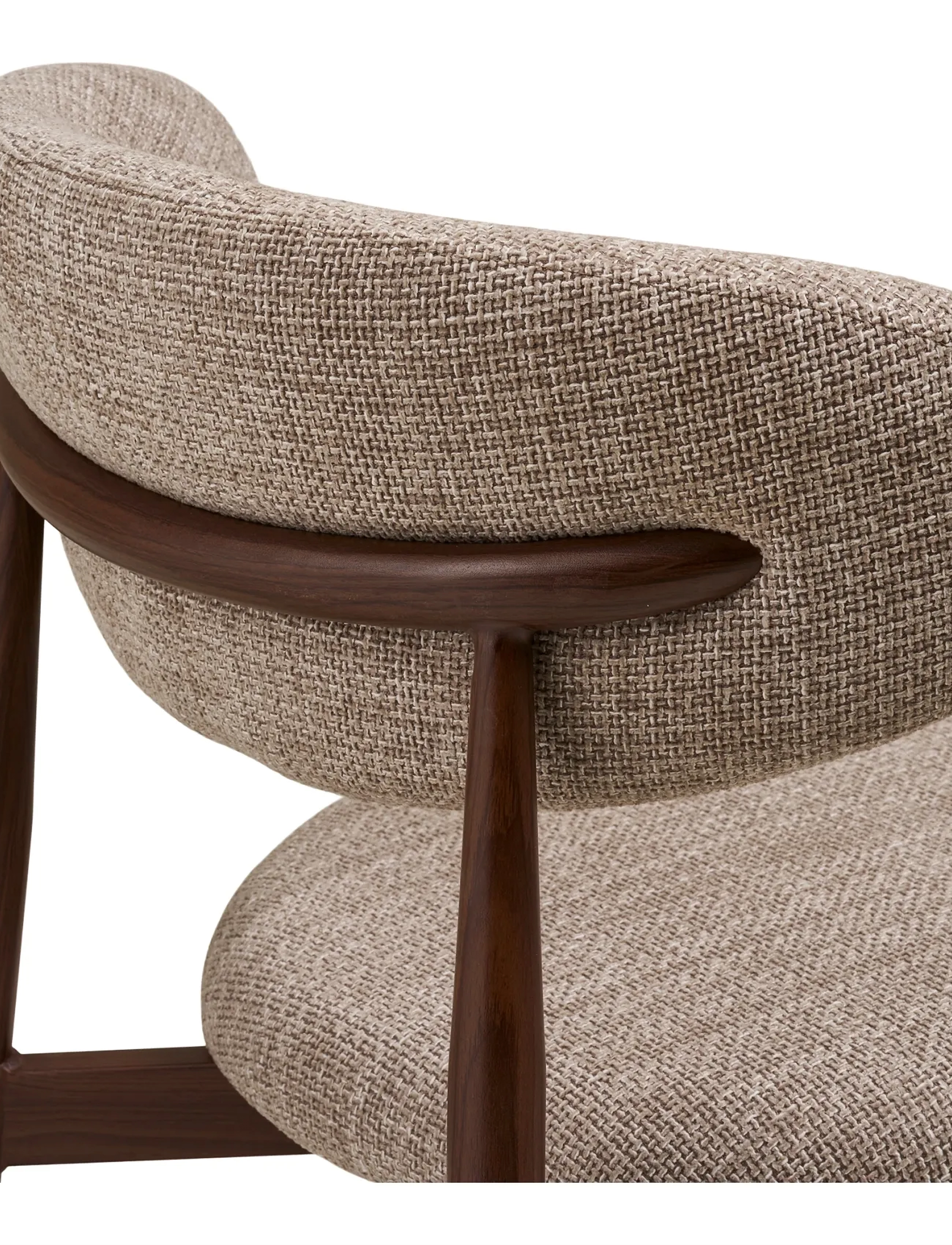 House Nordic - Alva - Dining chair, sand, woodlike legs - stolar - sand / walnut - 5