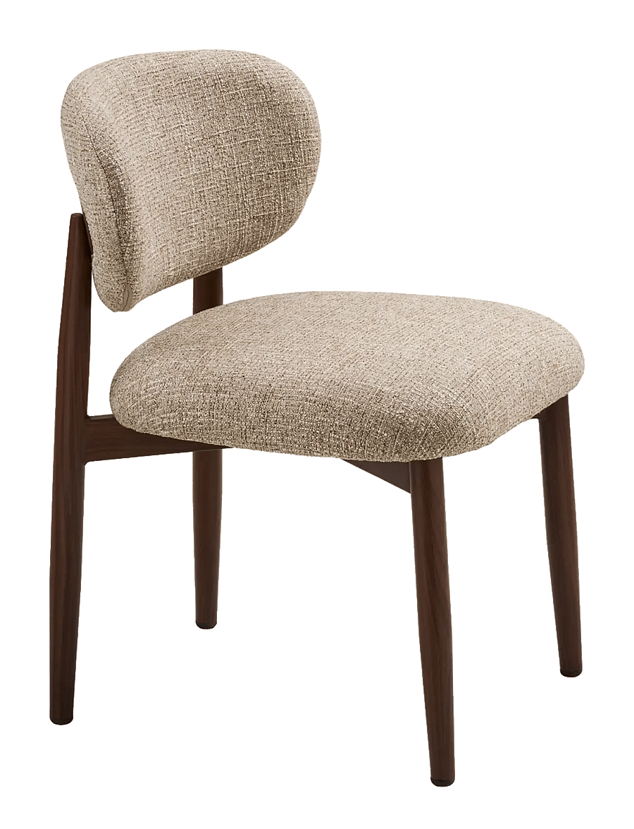House Nordic - Idun - Dining chair, woodlike legs, - stole - light brown / dark brown - 2