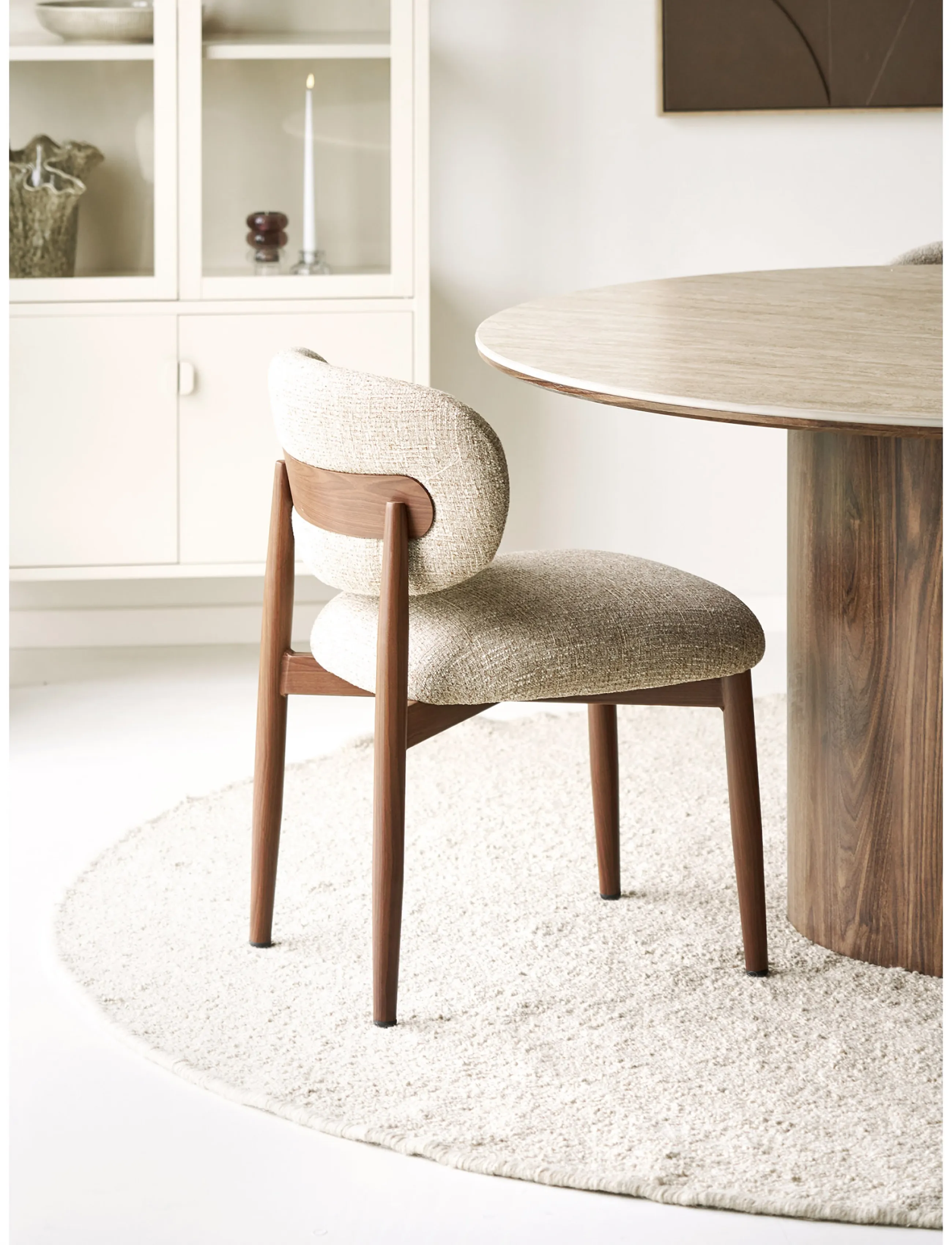 House Nordic - Idun - Dining chair, woodlike legs, - stole - light brown / dark brown - 5