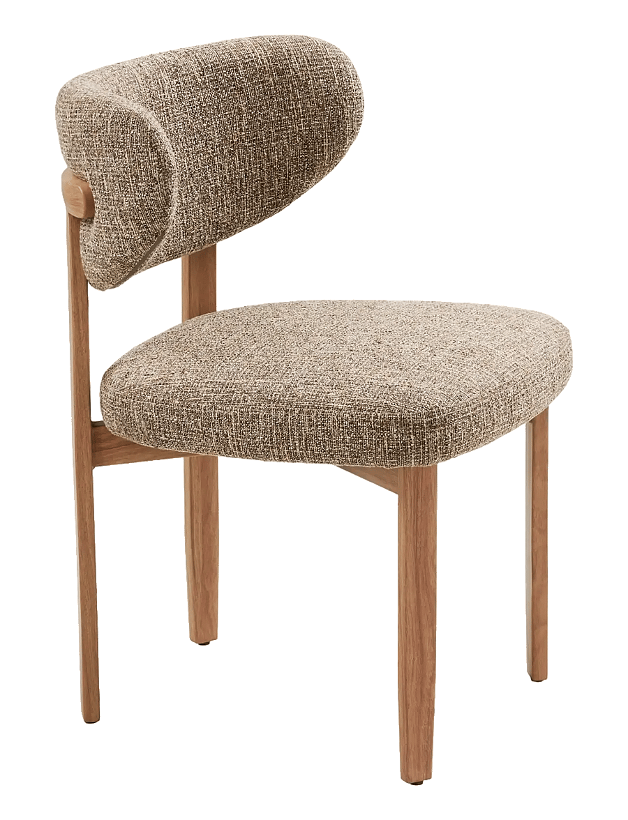 House Nordic - Ronja - Dining chair, woodlike legs, - stole - sand / natural - 4