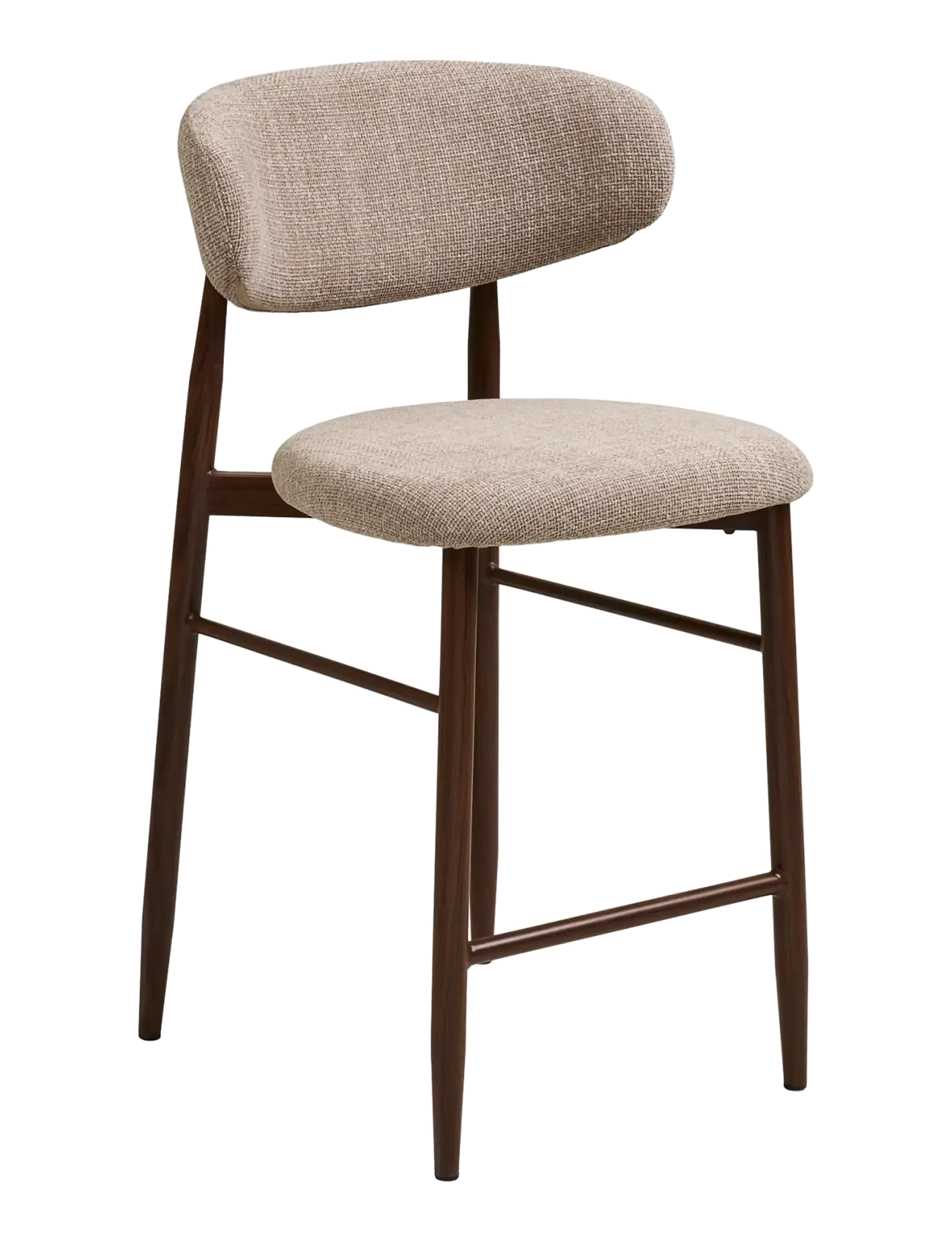 House Nordic Alva - Counter chair, sand, woodlike legs, walnut - Møbler - SAND / WALNUT / beige