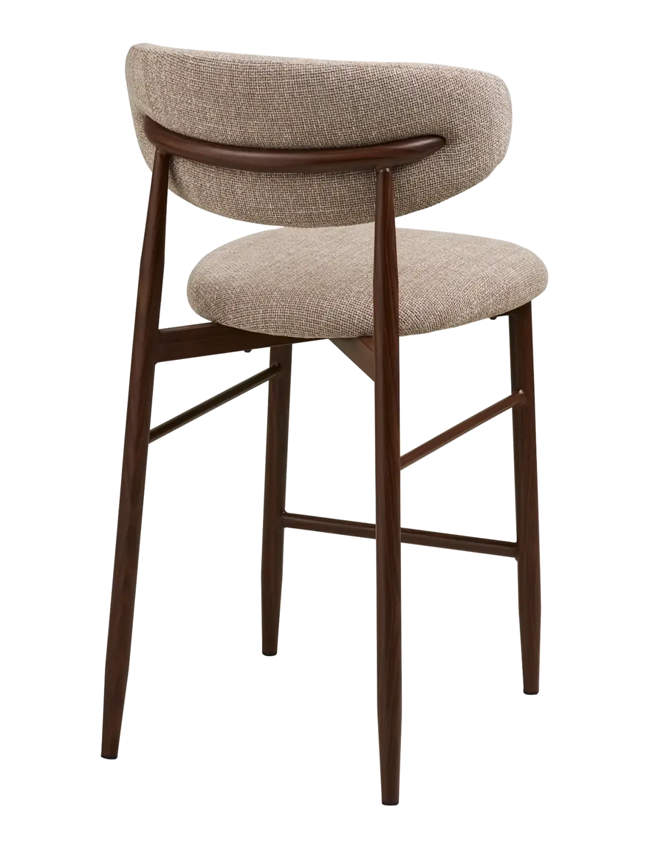 House Nordic - Alva - Counter chair, sand, woodlike legs, walnut - barstole - sand / walnut - 3