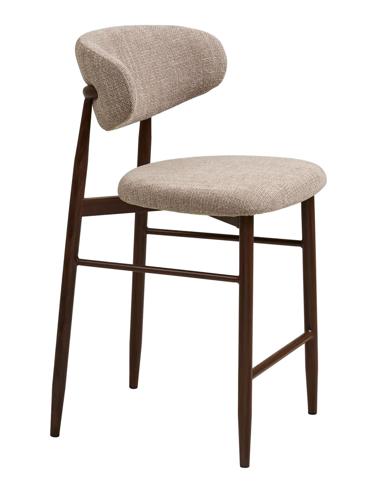 House Nordic - Alva - Counter chair, sand, woodlike legs, walnut - barstole - sand / walnut - 4