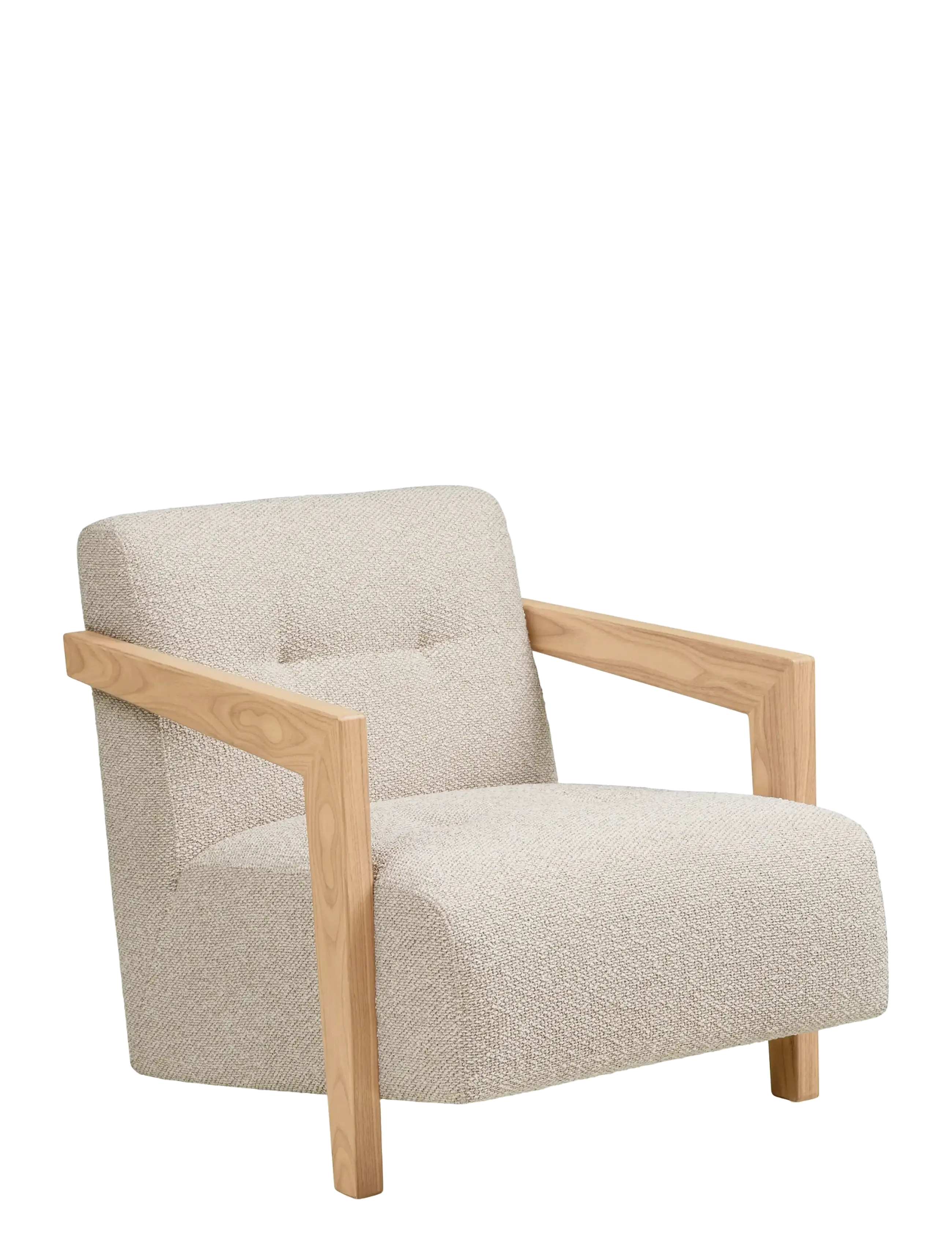 House Nordic Bera - Lounge chair with armrest, oak, beige - Vis alt - BEIGE / beige