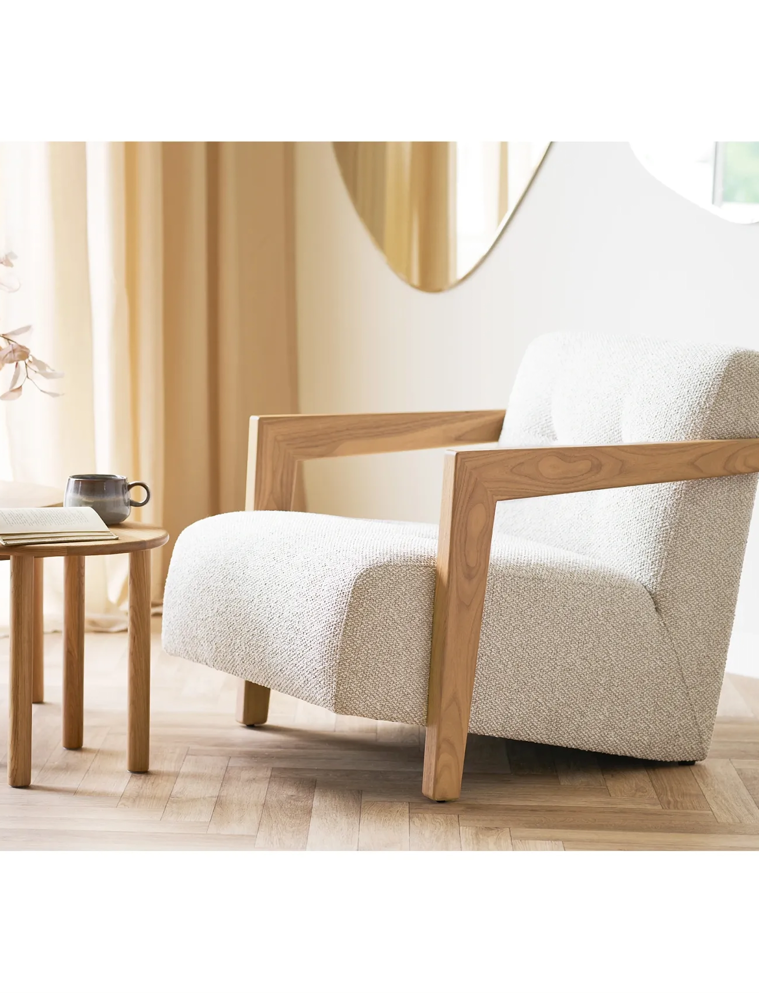 House Nordic Bera - Lounge Chair With Armrest, Oak, Beige, 72X88X72 cm, Beige, Stole & Skamler > Lænestole, Unisex