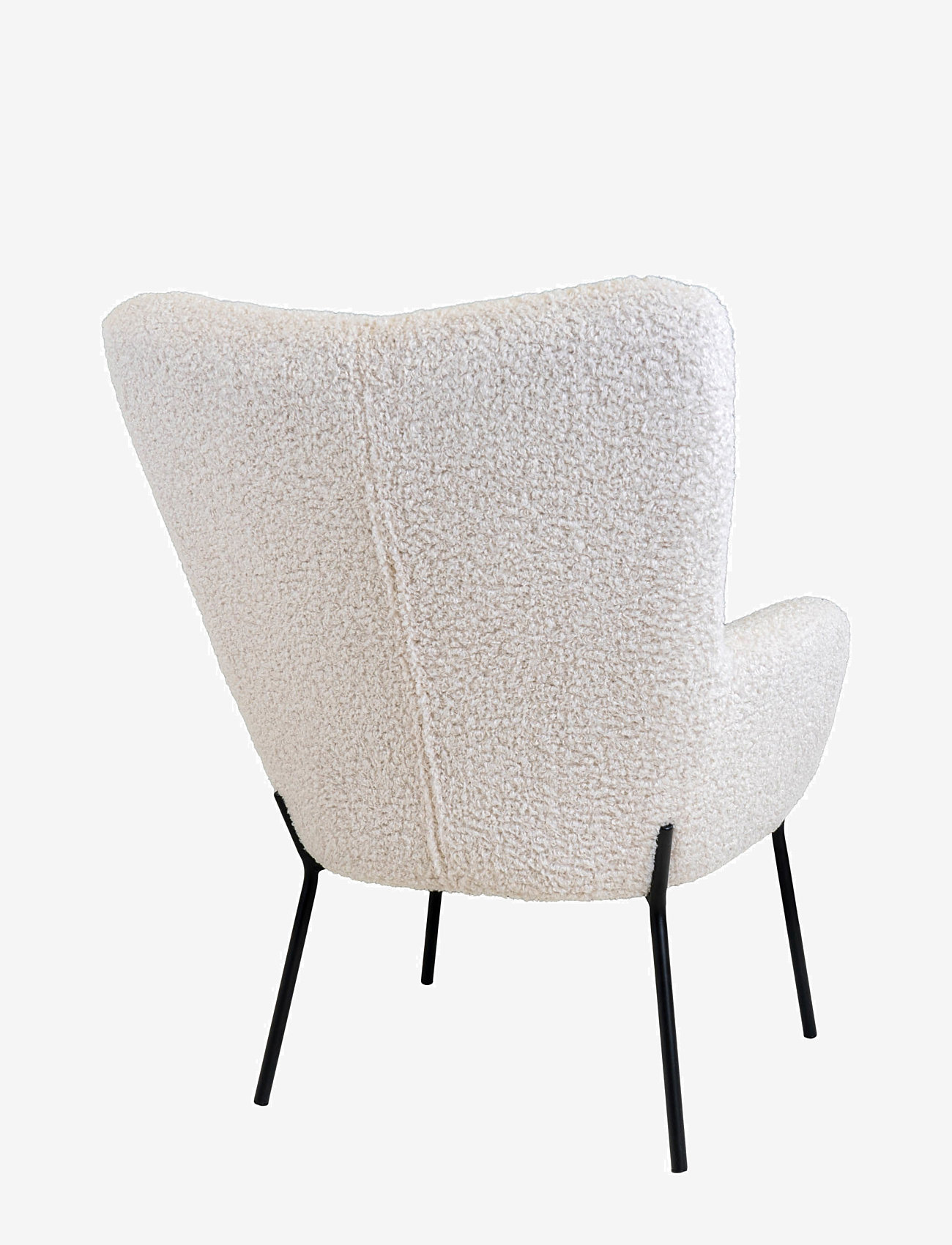 House Nordic - London Chair, artificial lambskin, white, black legs - fåtöljer - white - 4