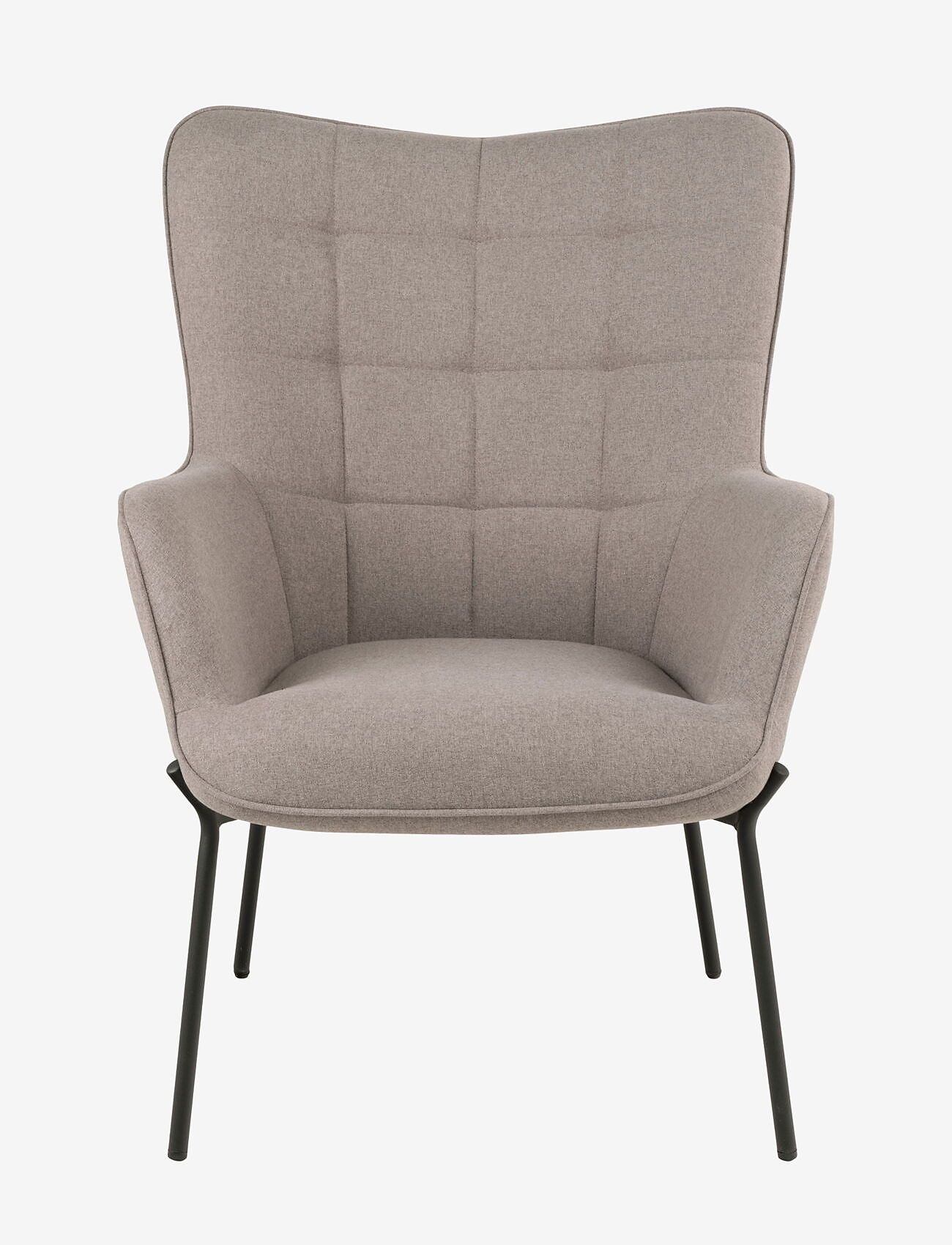 House Nordic - Tyra - Chair, stone with black legs - hægindastólar - stone - 2