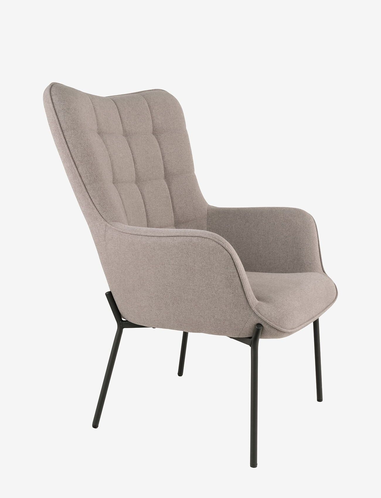 House Nordic - Tyra - Chair, stone with black legs - hægindastólar - stone - 3