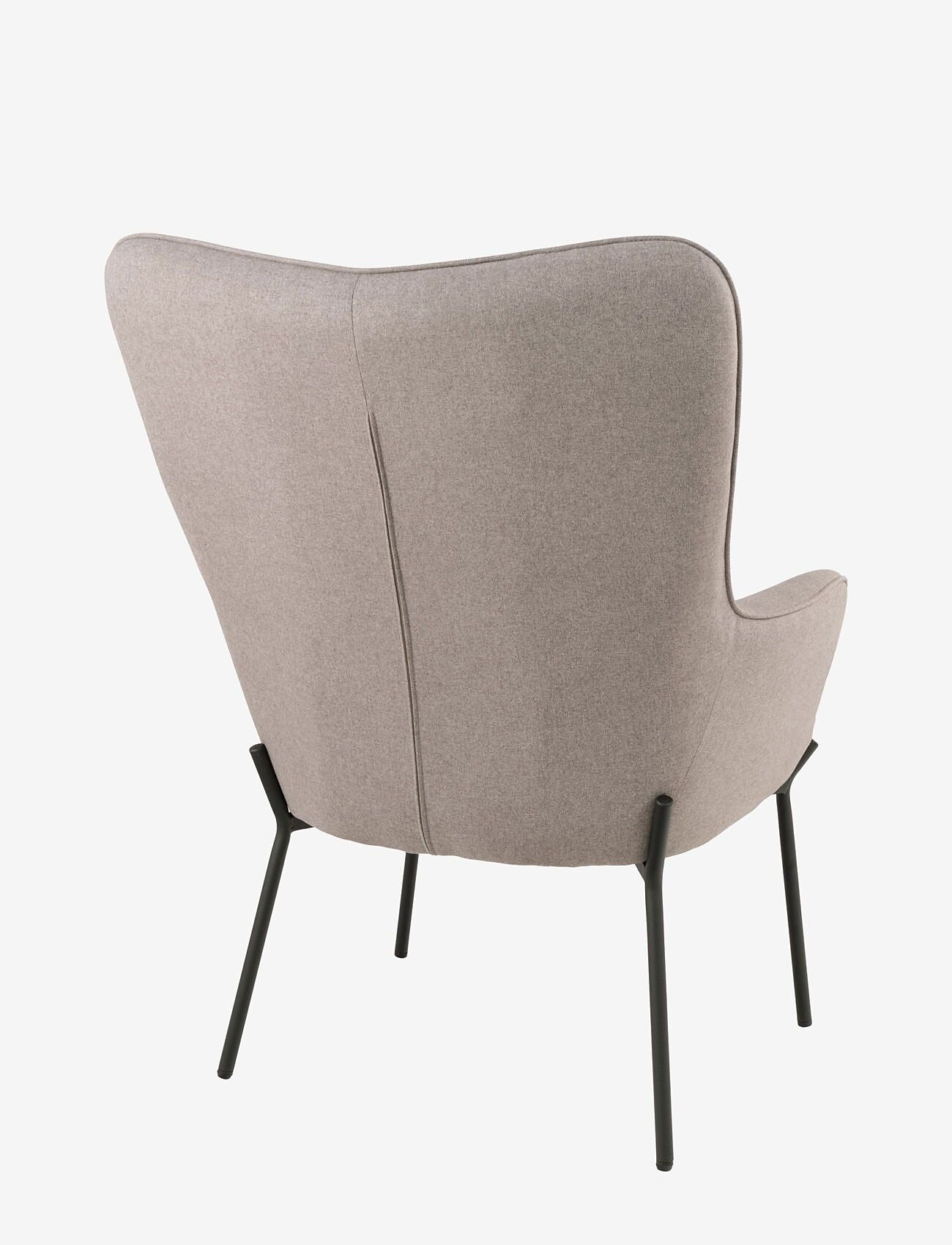 House Nordic - Tyra - Chair, stone with black legs - hægindastólar - stone - 4