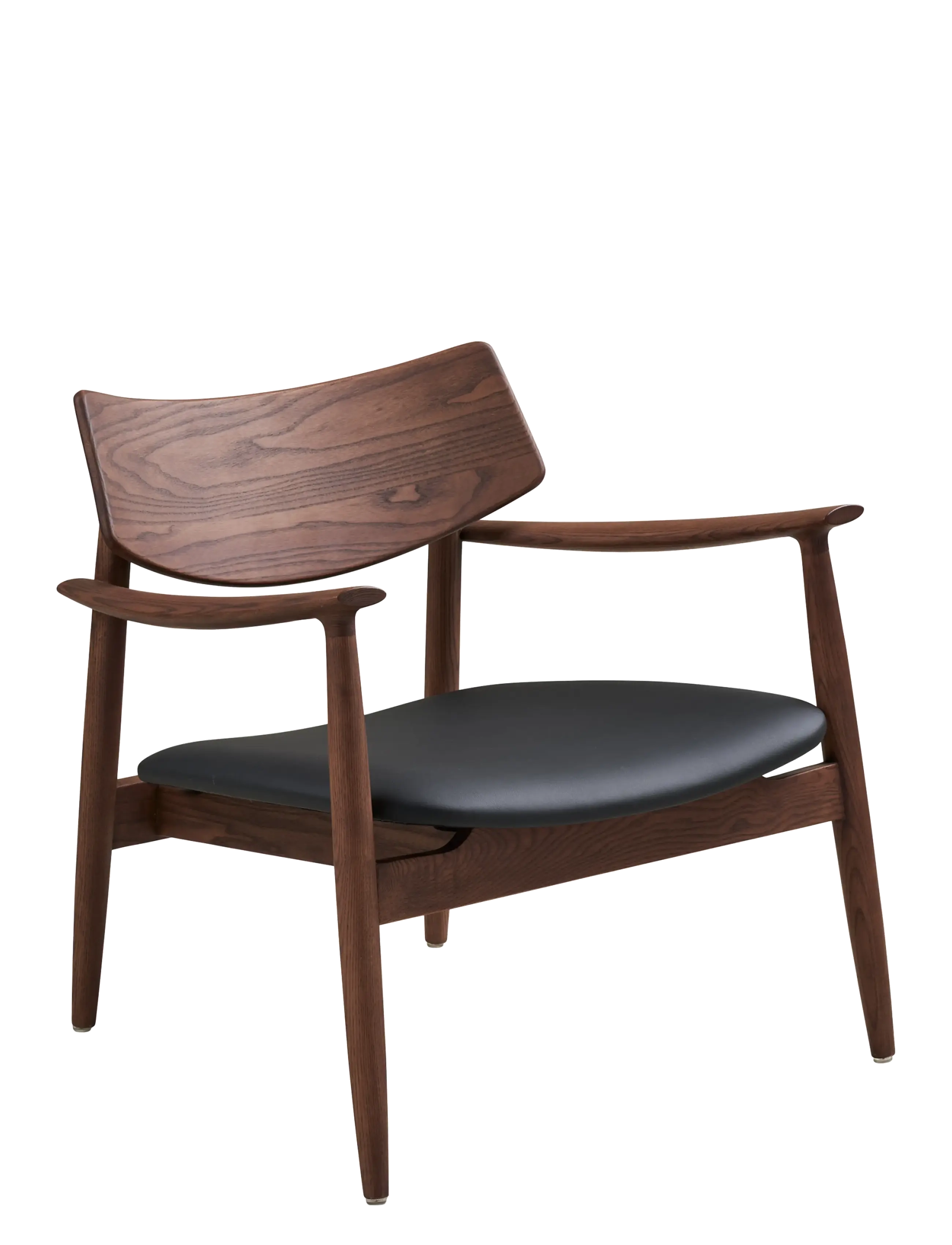 House Nordic Freja - Lounge chair, ash wood/PU seat - Möbler - DARK BROWN / BLACK / brown
