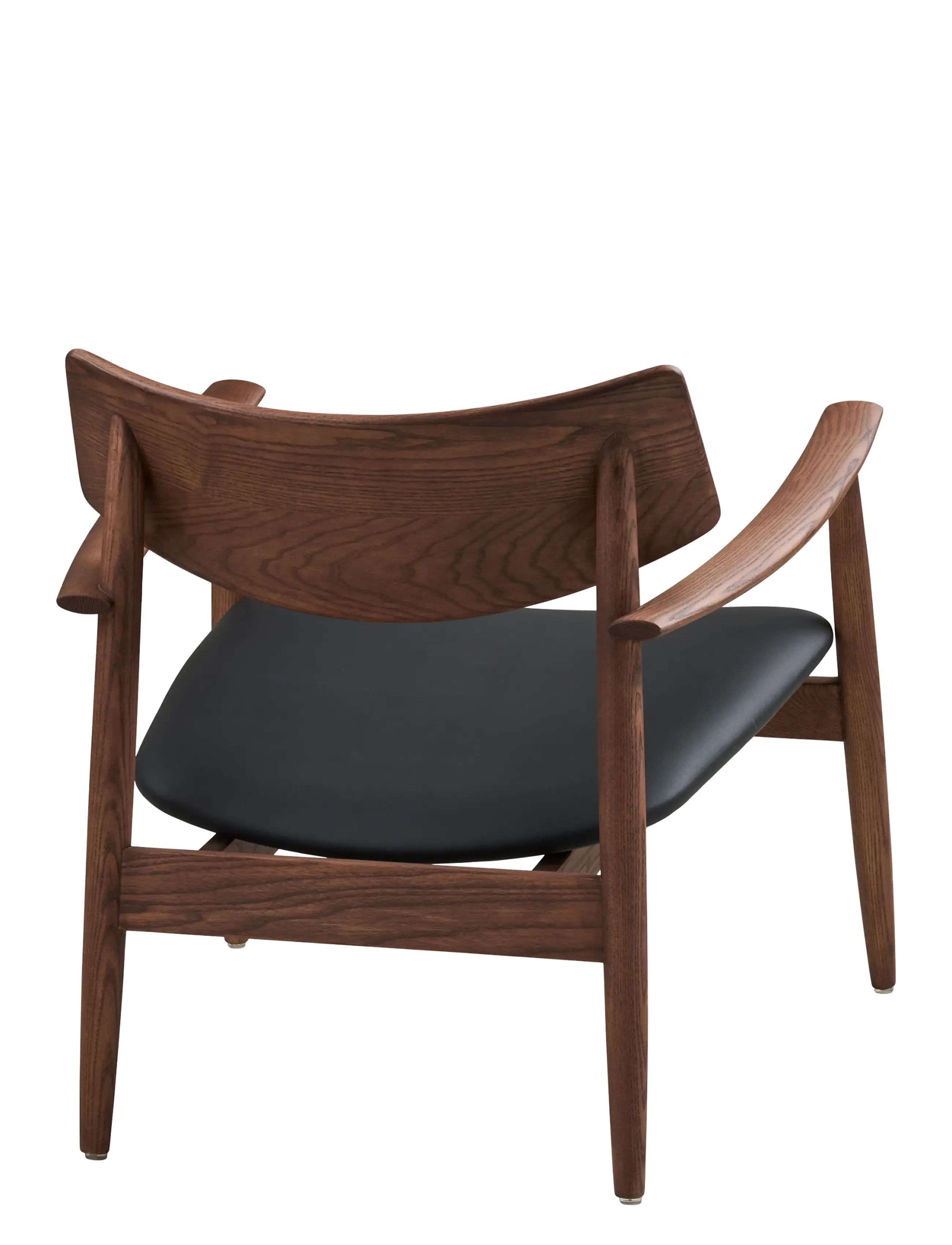 House Nordic - Freja - Lounge chair, ash wood/PU seat - fåtöljer - dark brown / black - 3