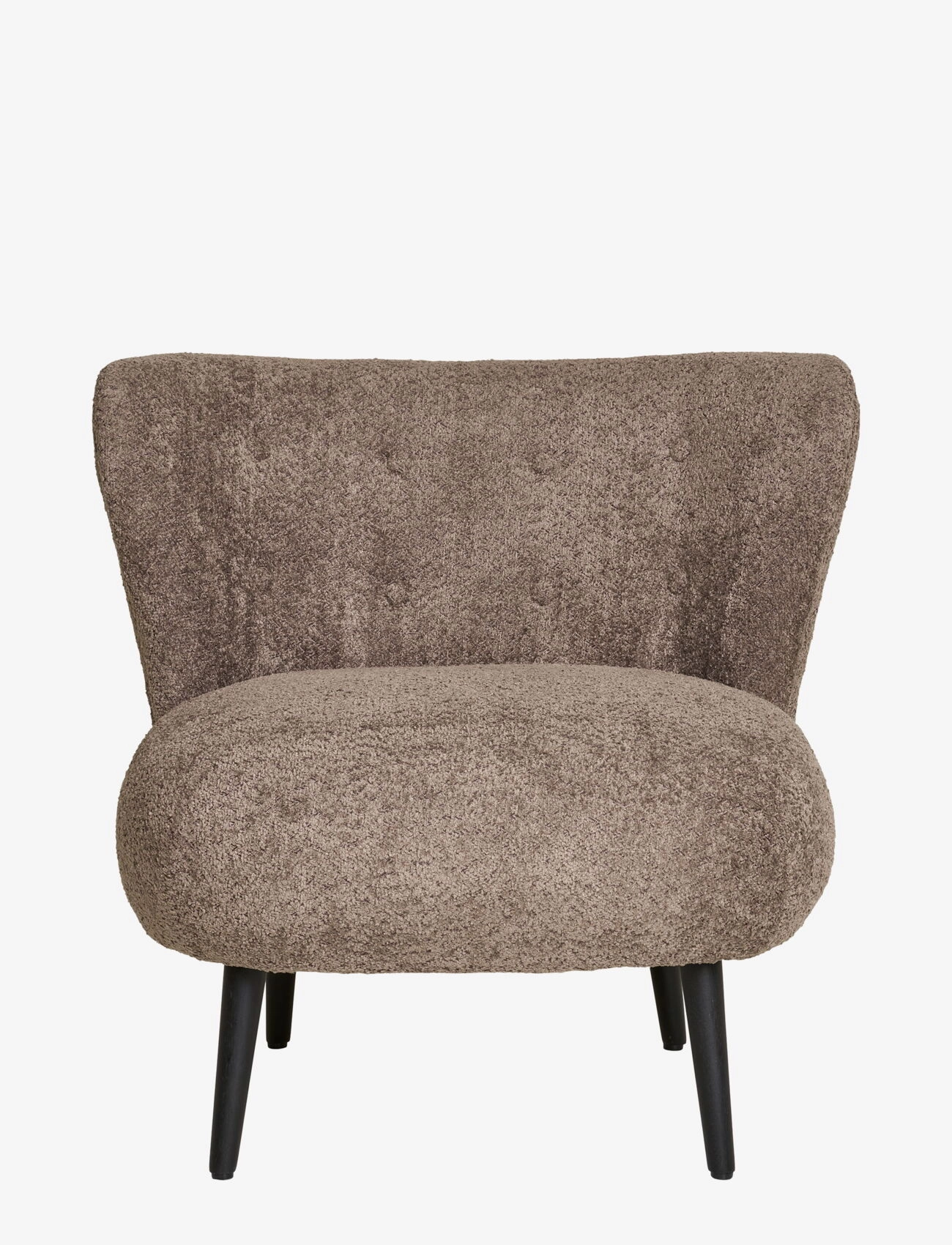 House Nordic - Vea - Lounge chair, bouclé, brown/black - stólar - brown - 2