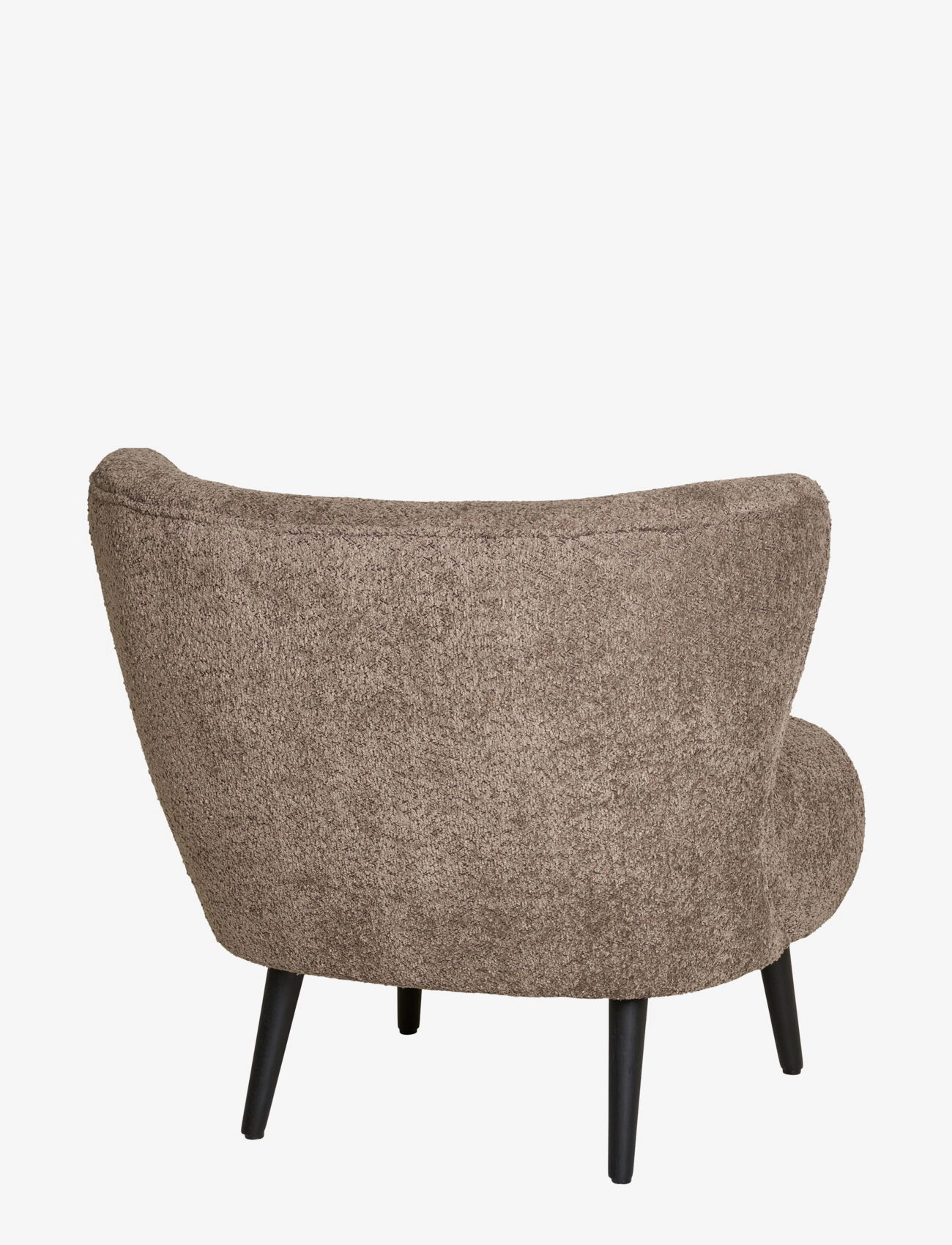 House Nordic - Vea - Lounge chair, bouclé, brown/black - stólar - brown - 4