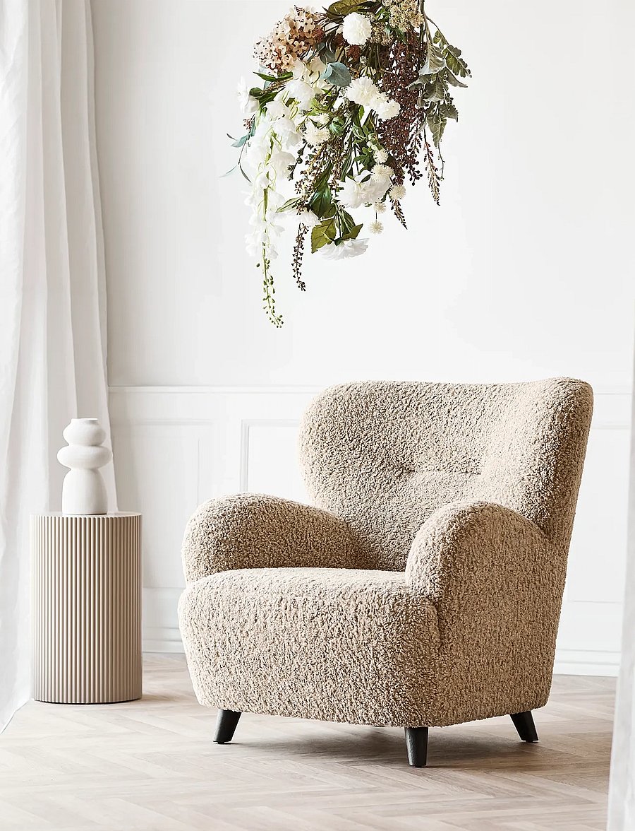 House Nordic - Gudrun - Lounge chair - lænestole - light brown - 0