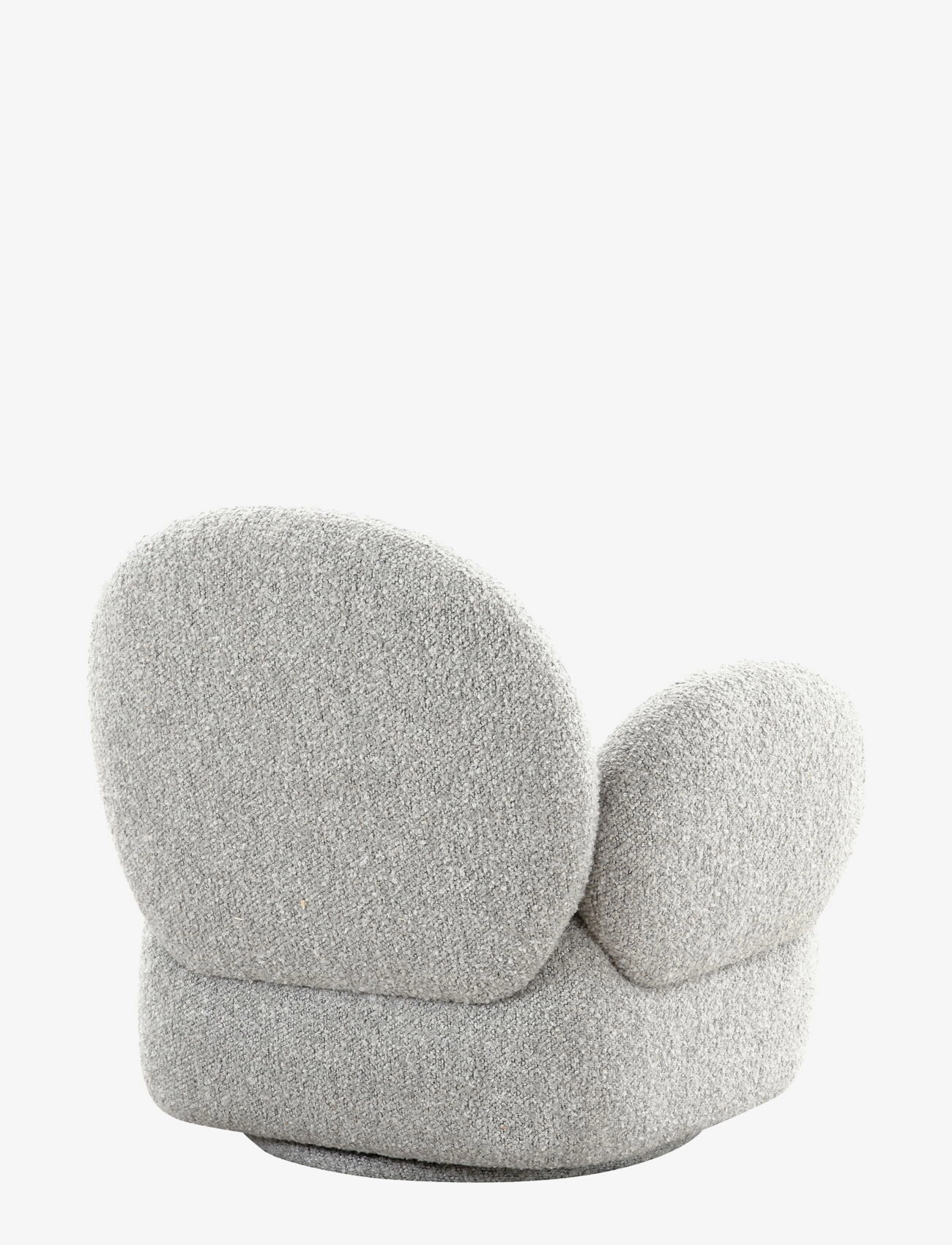 House Nordic - Henny - Lounge chair with swivel function, bouclé, light grey - stolar - light grey - 1