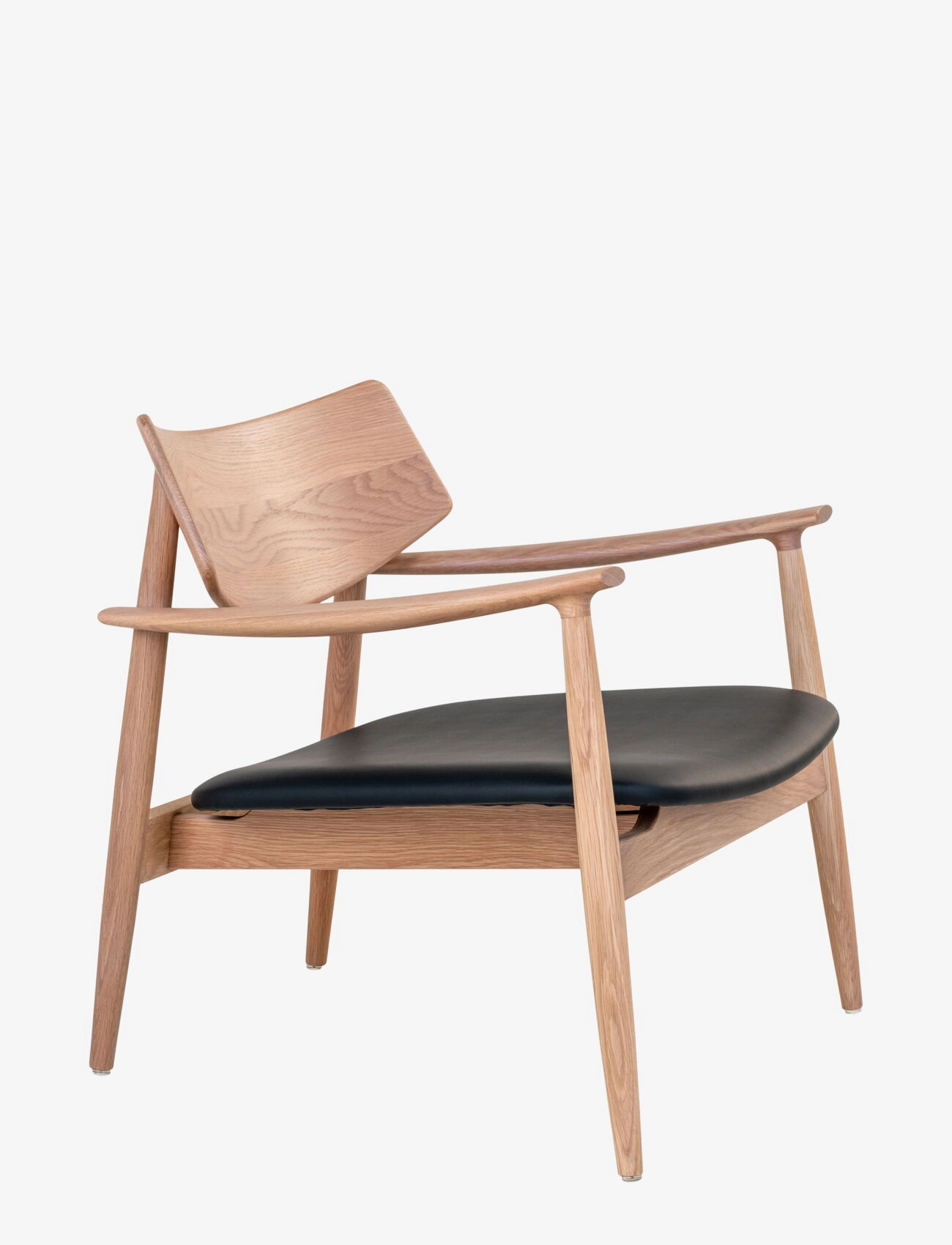 House Nordic - Lova - Lounge Chair, oak/PU cushion, natural/black - köp efter pris - natural / black - 3