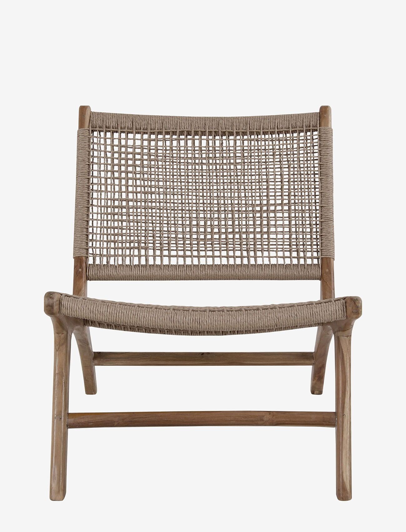 House Nordic - Thea - Chair in polyrattan, nature with teak wood legs - køb efter pris - natural - 1