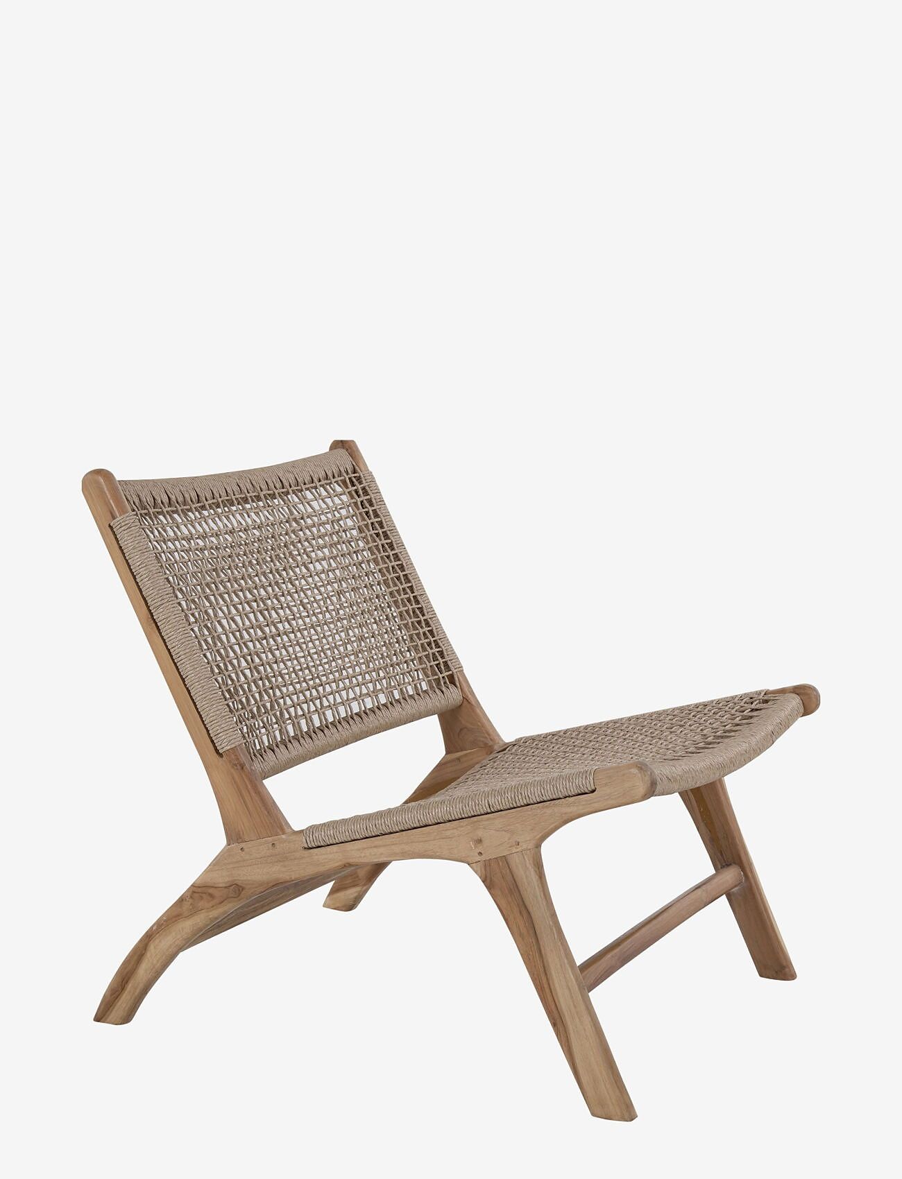 House Nordic - Thea - Chair in polyrattan, nature with teak wood legs - køb efter pris - natural - 2