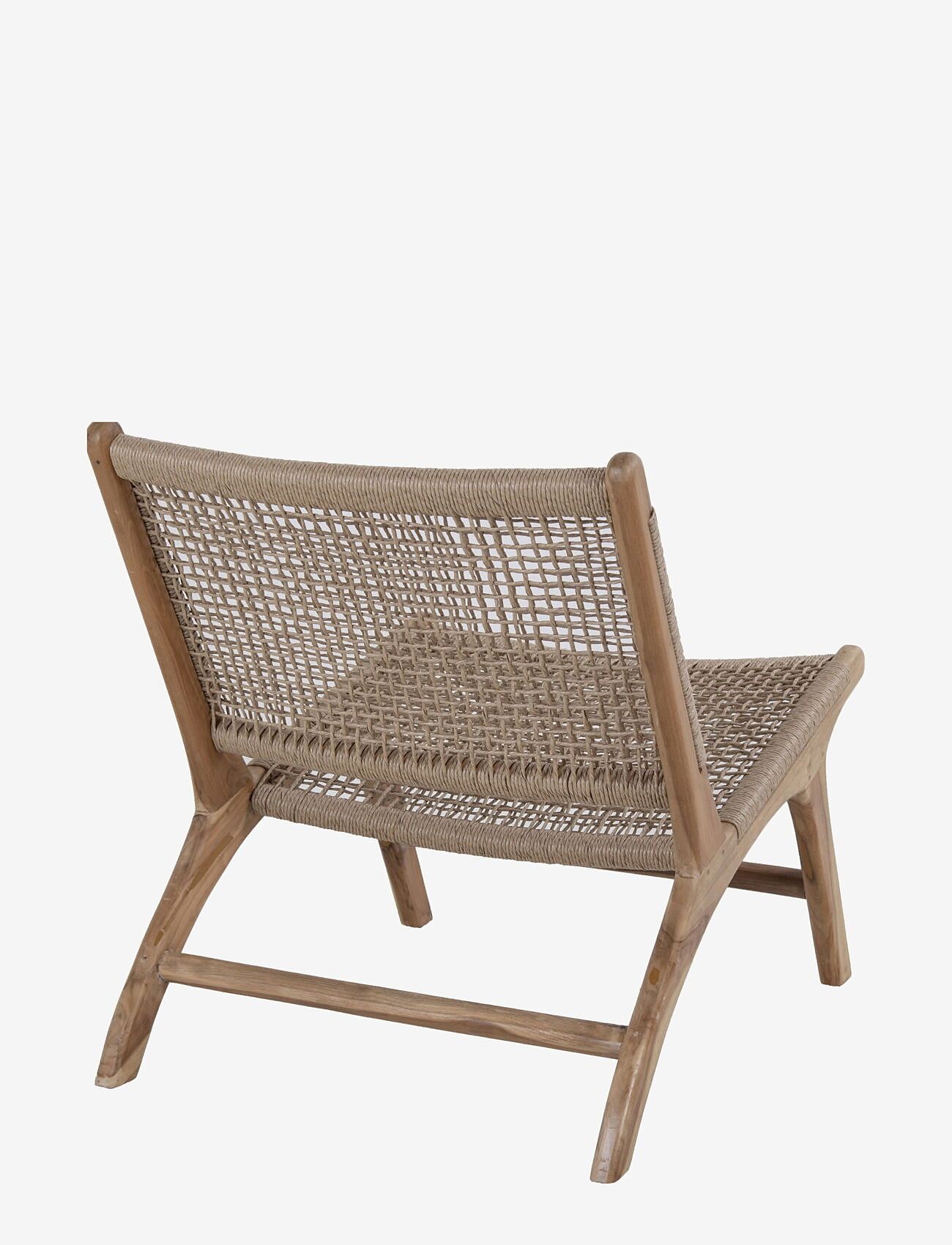 House Nordic - Thea - Chair in polyrattan, nature with teak wood legs - køb efter pris - natural - 3