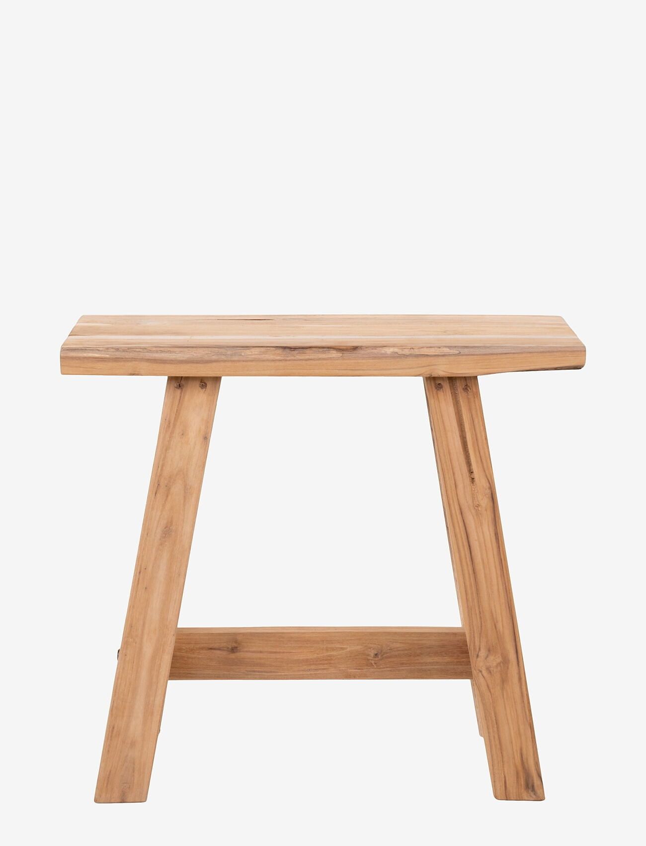 House Nordic - Nelli - Bench, teak, nature, 50x25x45 cm - mööbel - natural - 1