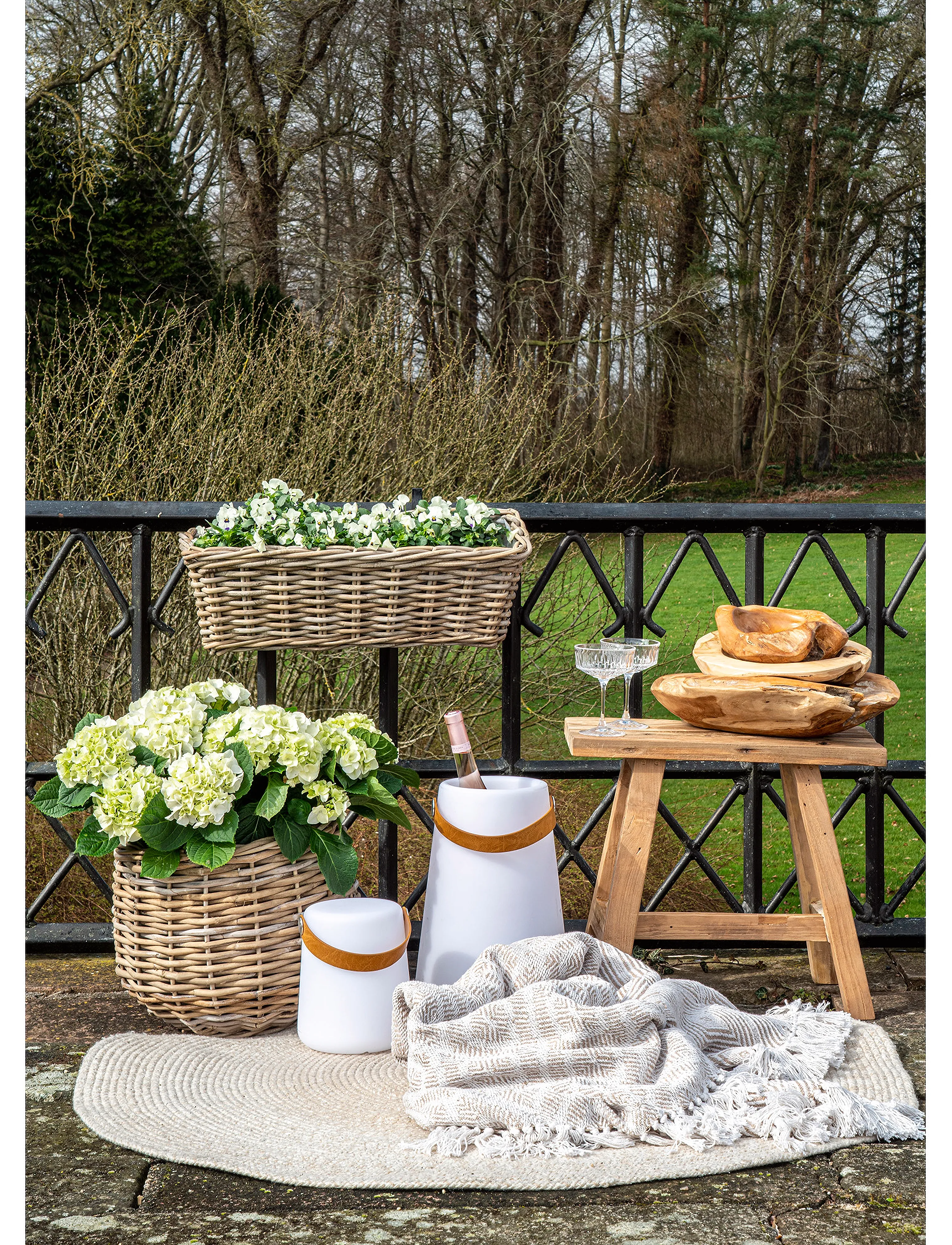 House Nordic - Nelli - Bench, teak, nature, 50x25x45 cm - hocker & bänke - natural - 4