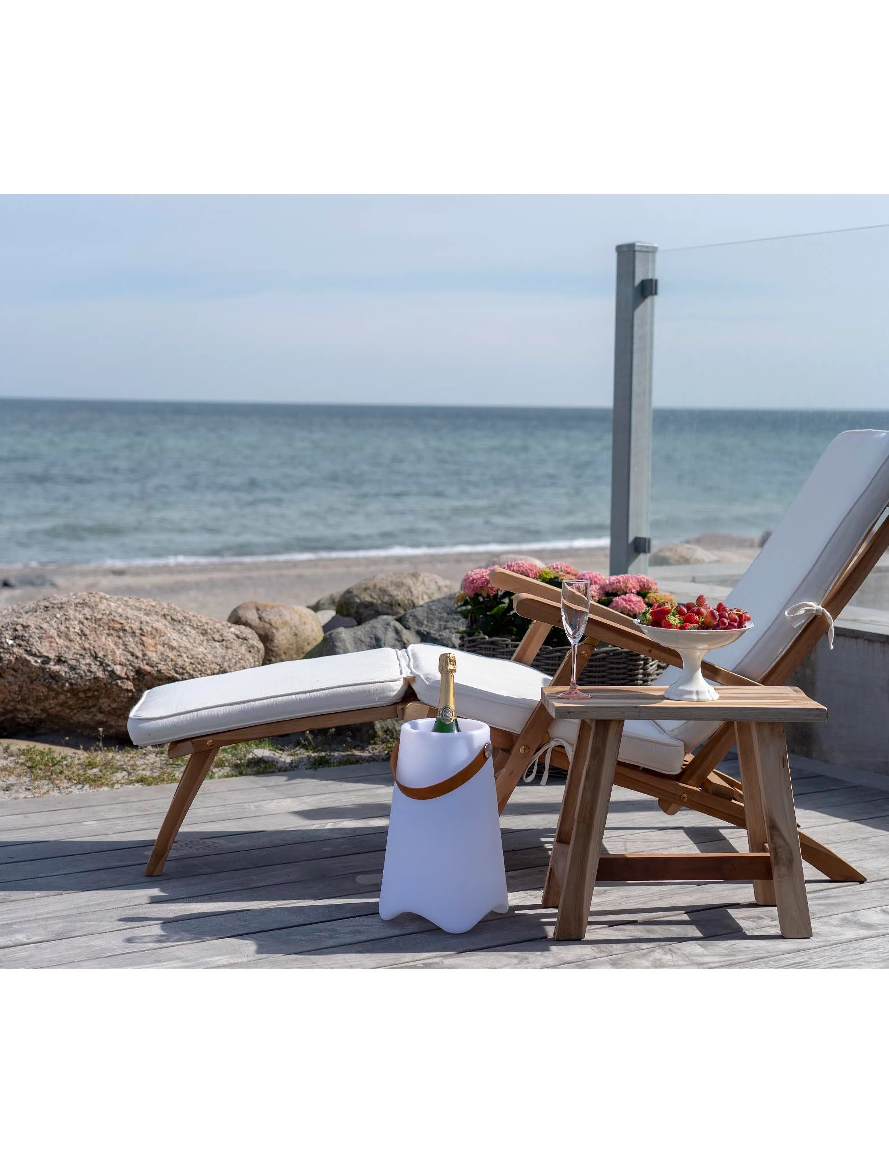 House Nordic - Nelli - Bench, teak, nature, 50x25x45 cm - hocker & bänke - natural - 5