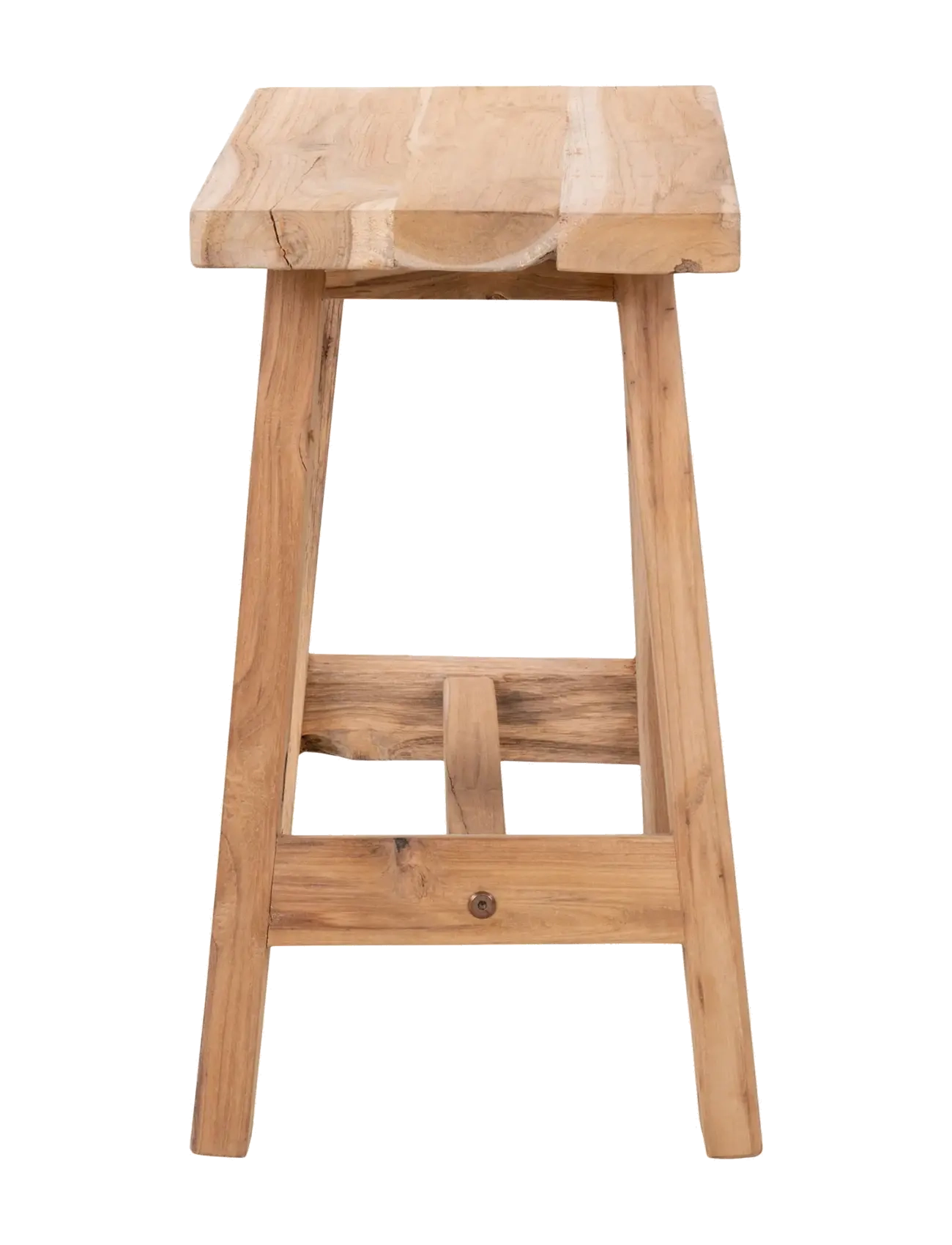 House Nordic - Nelli - Bench, teak, nature, 50x25x45 cm - hocker & bänke - natural - 2