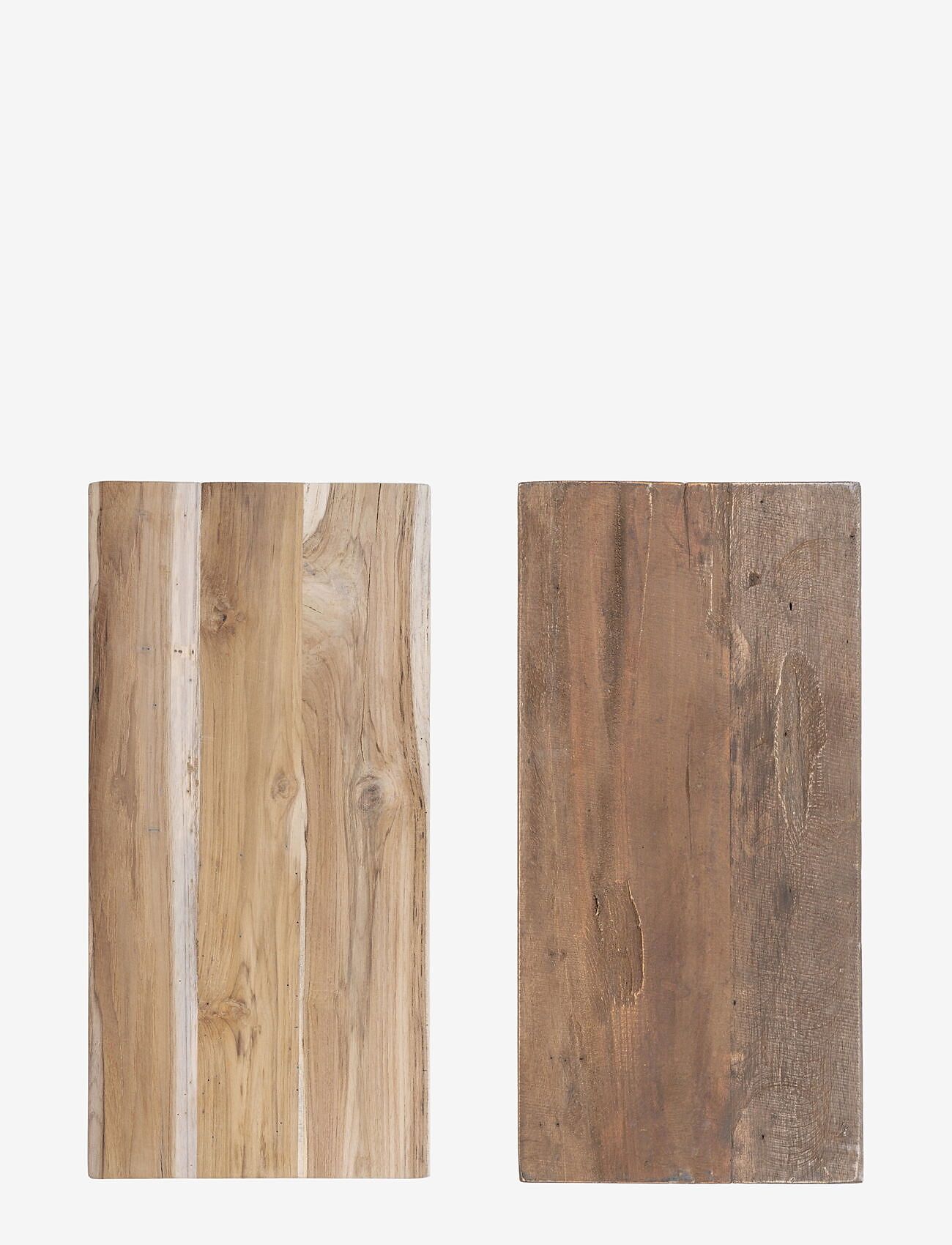 House Nordic - Nelli - Bench, teak, nature, 50x25x45 cm - mööbel - natural - 3