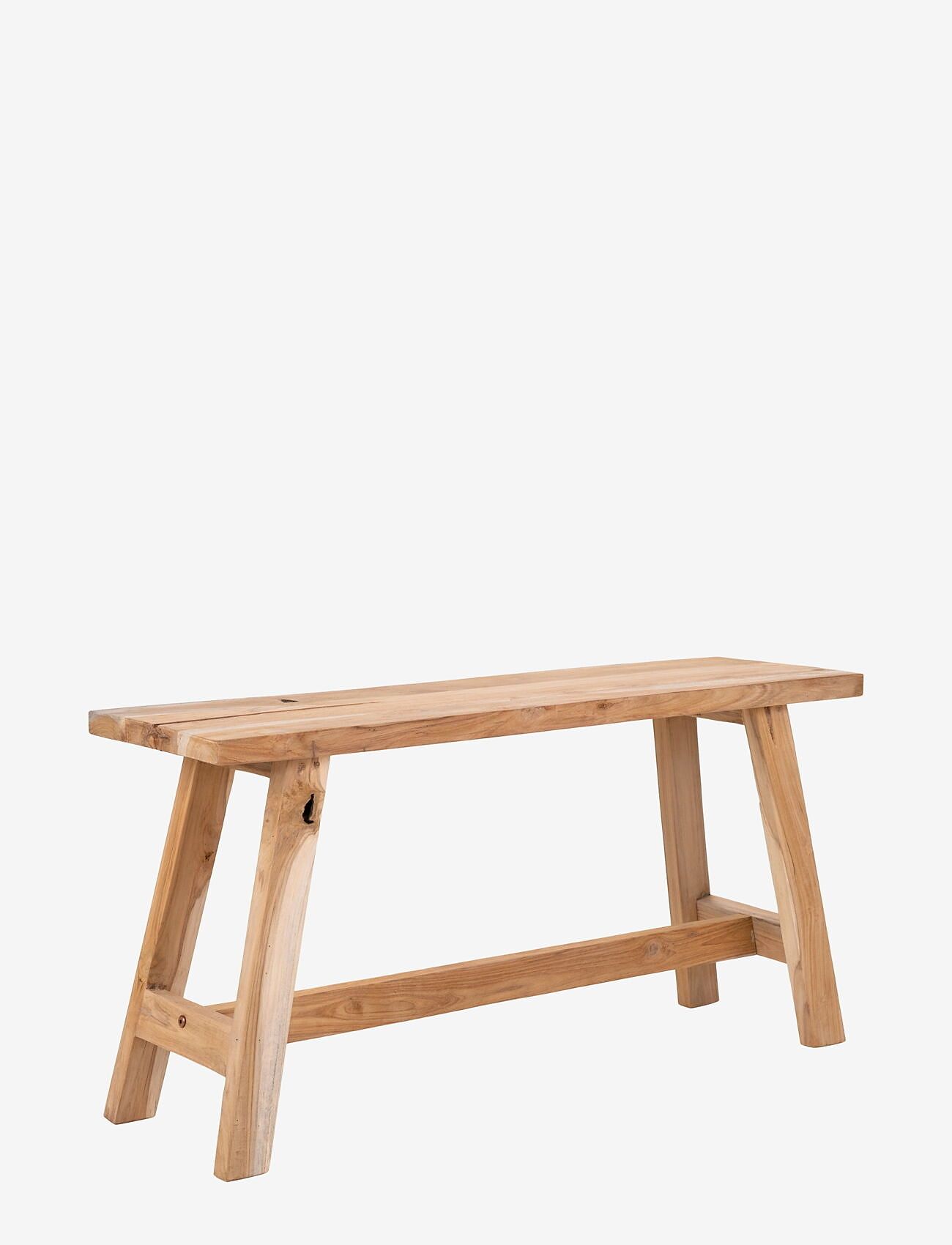 House Nordic - Faya - Bench, teak, nature, 90x25x45 cm - natural - 0