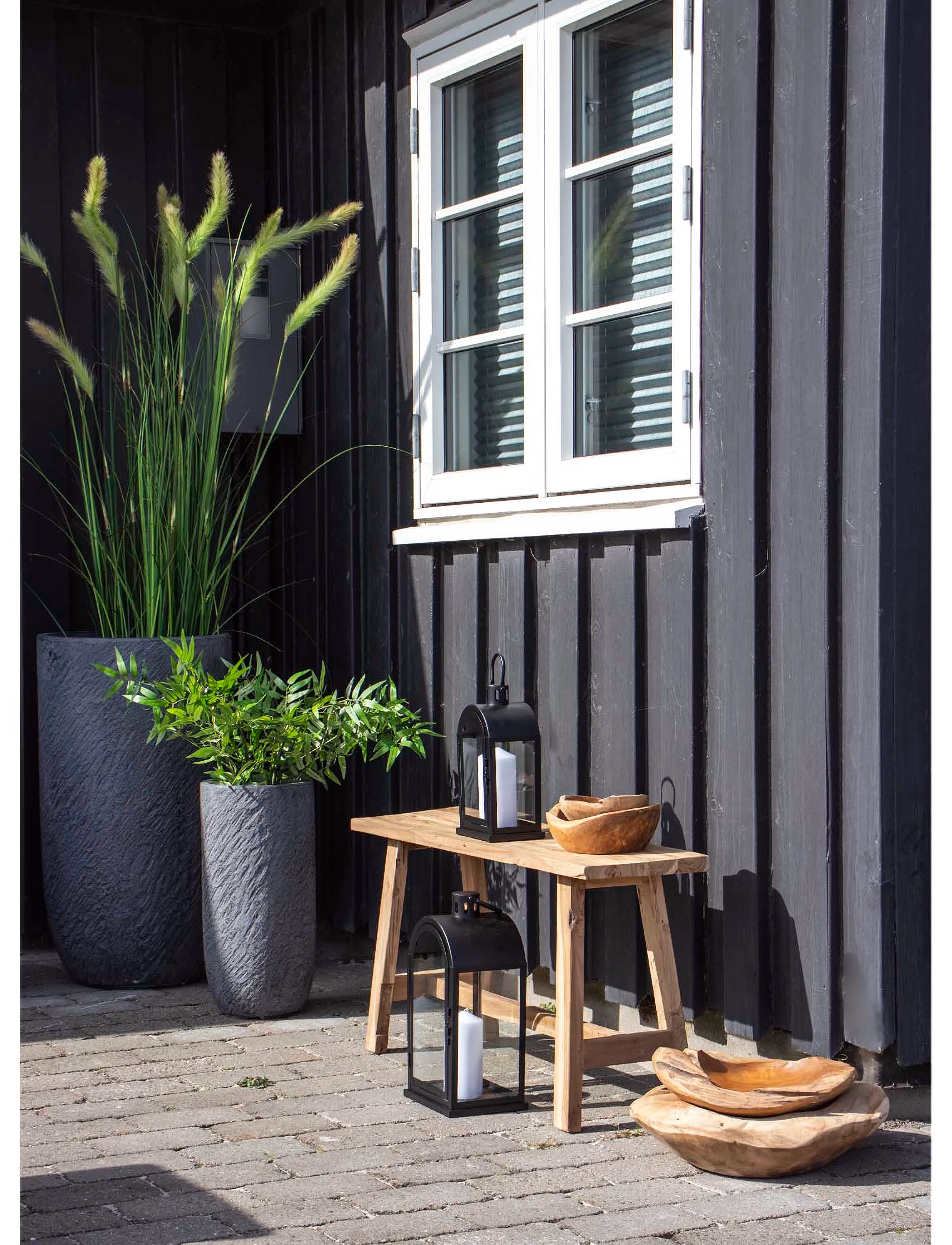 House Nordic - Faya - Bench, teak, nature, 90x25x45 cm - tabourets et bancs - natural - 4
