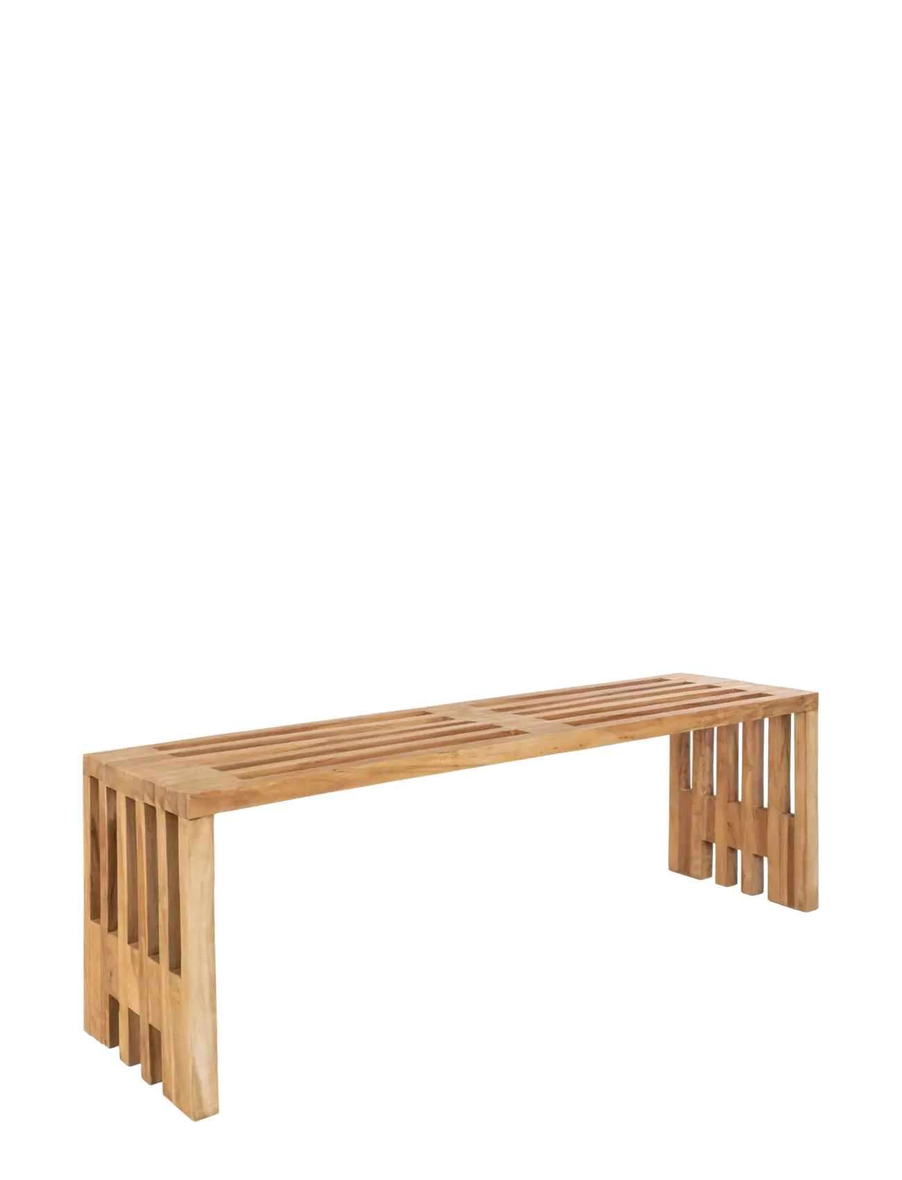House Nordic Elina - Bench, teak, nature, 140x35x48 cm - Útihúsgöng - NATURAL / brown