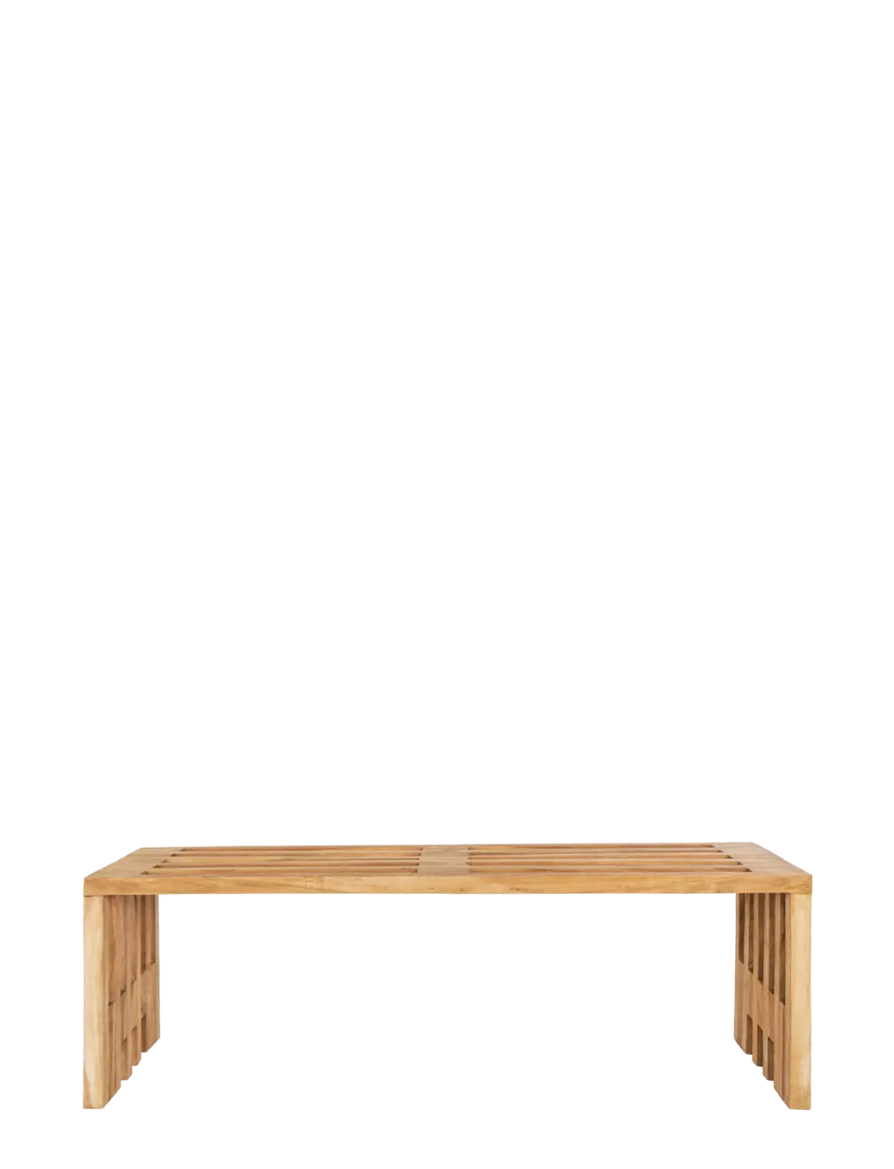House Nordic - Elina - Bench, teak, nature, 140x35x48 cm - pallar & bänkar - natural - 2