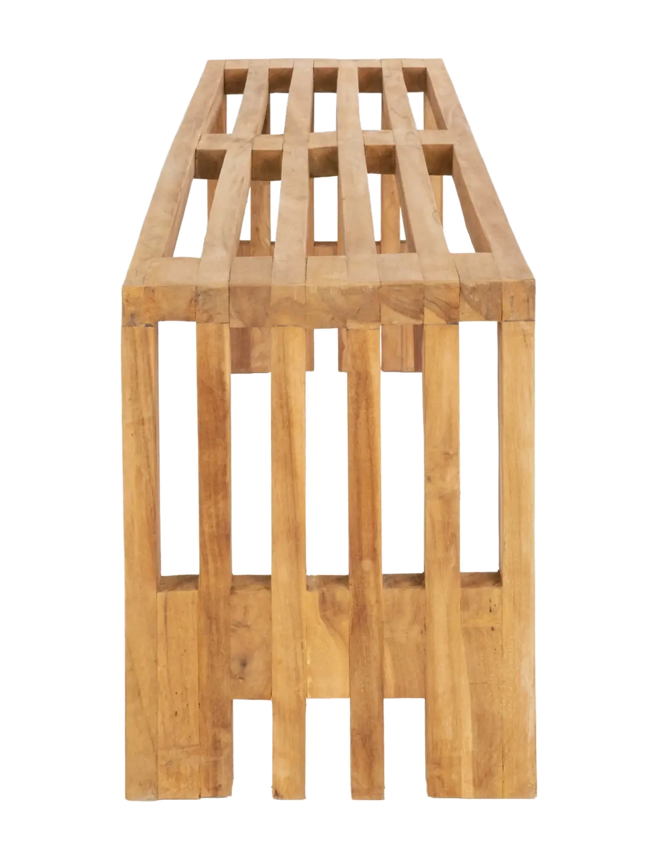 House Nordic - Elina - Bench, teak, nature, 140x35x48 cm - pallar & bänkar - natural - 4