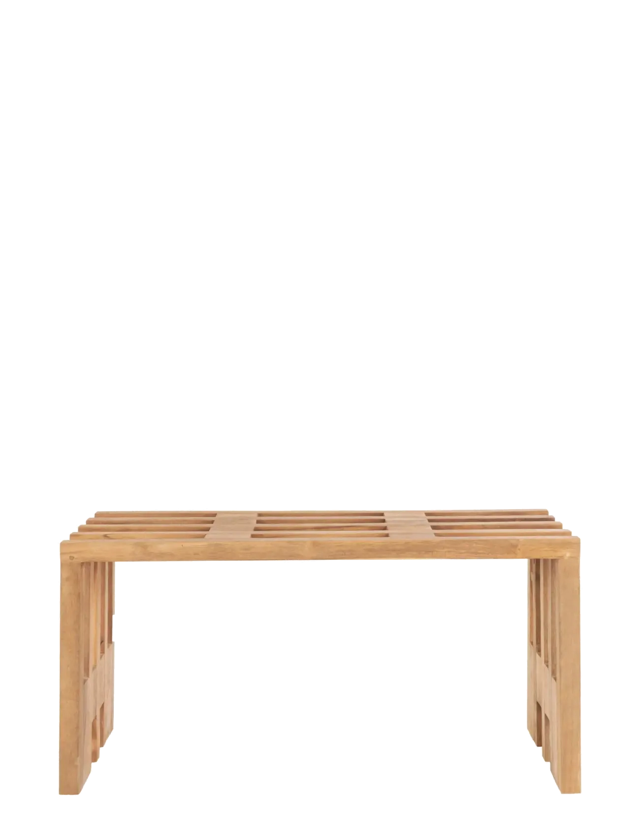 House Nordic - Elina - Bench, teak, nature, 90x30x49 cm - taburetter og bænke - natural - 2